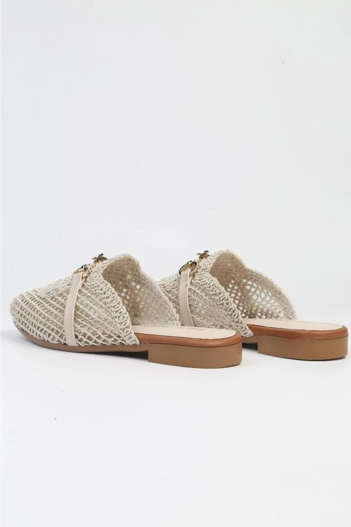 PC 53128 Örgü Düz Kadın Terlik - Görsel 5