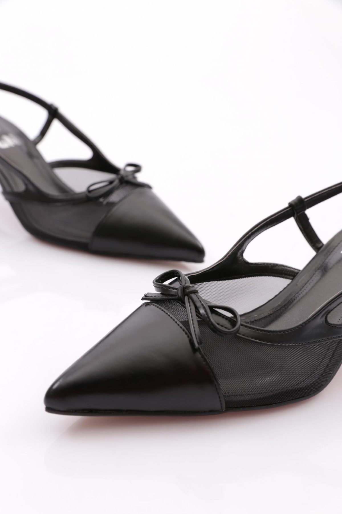 6856 Kadin İp Kurdela Desenli Topuklu Ayakkabi - Görsel 5