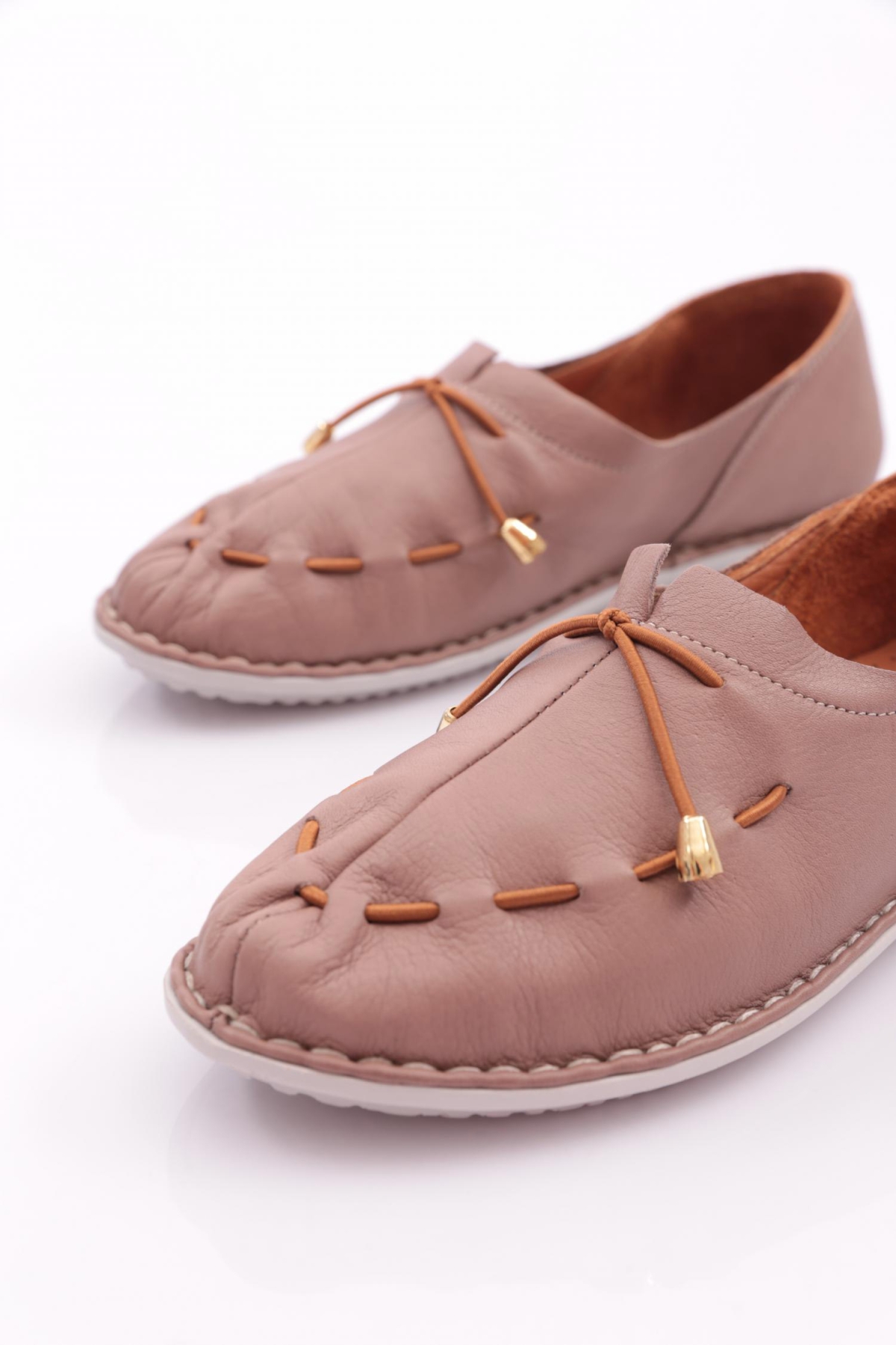 E221 Kadin Dikiş Detayli Babet - Görsel 5