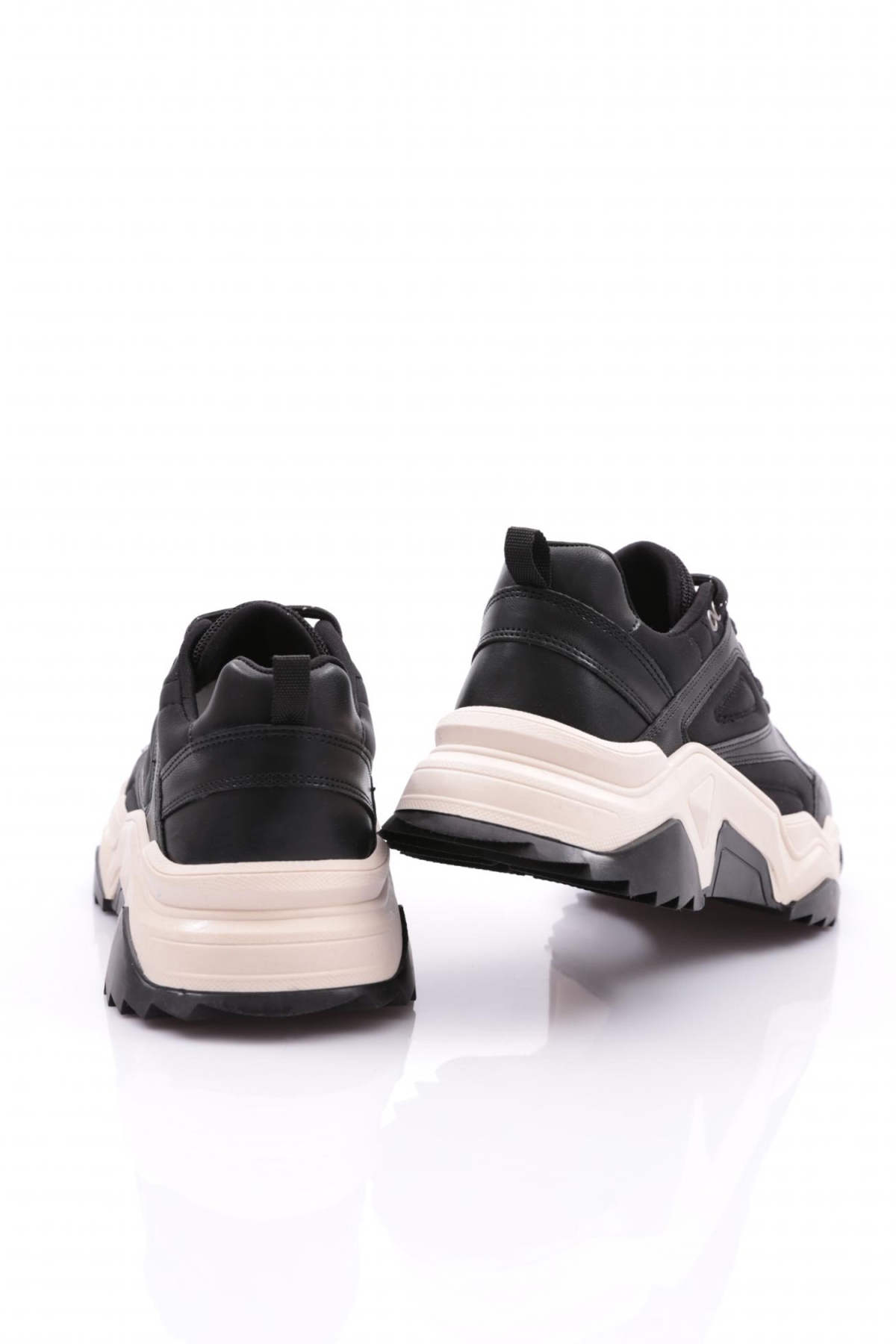 Dgn Dgn Siyah 65118 Kadin Bağcikli Sneaker Ayakkabi | Flo Siyah - 4. görsel