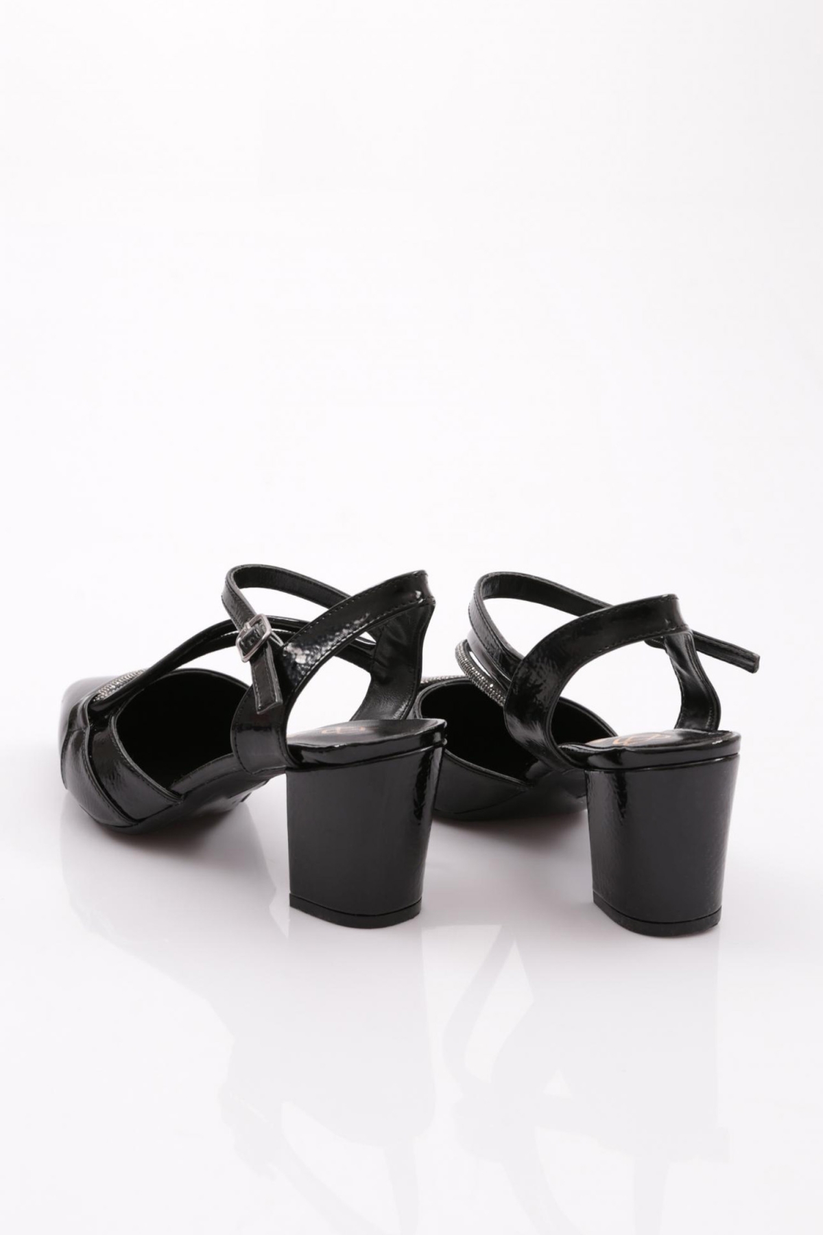 Dg K643 Kadin Bilekten Bağlamali Topuklu Ayakkabi - Görsel 4