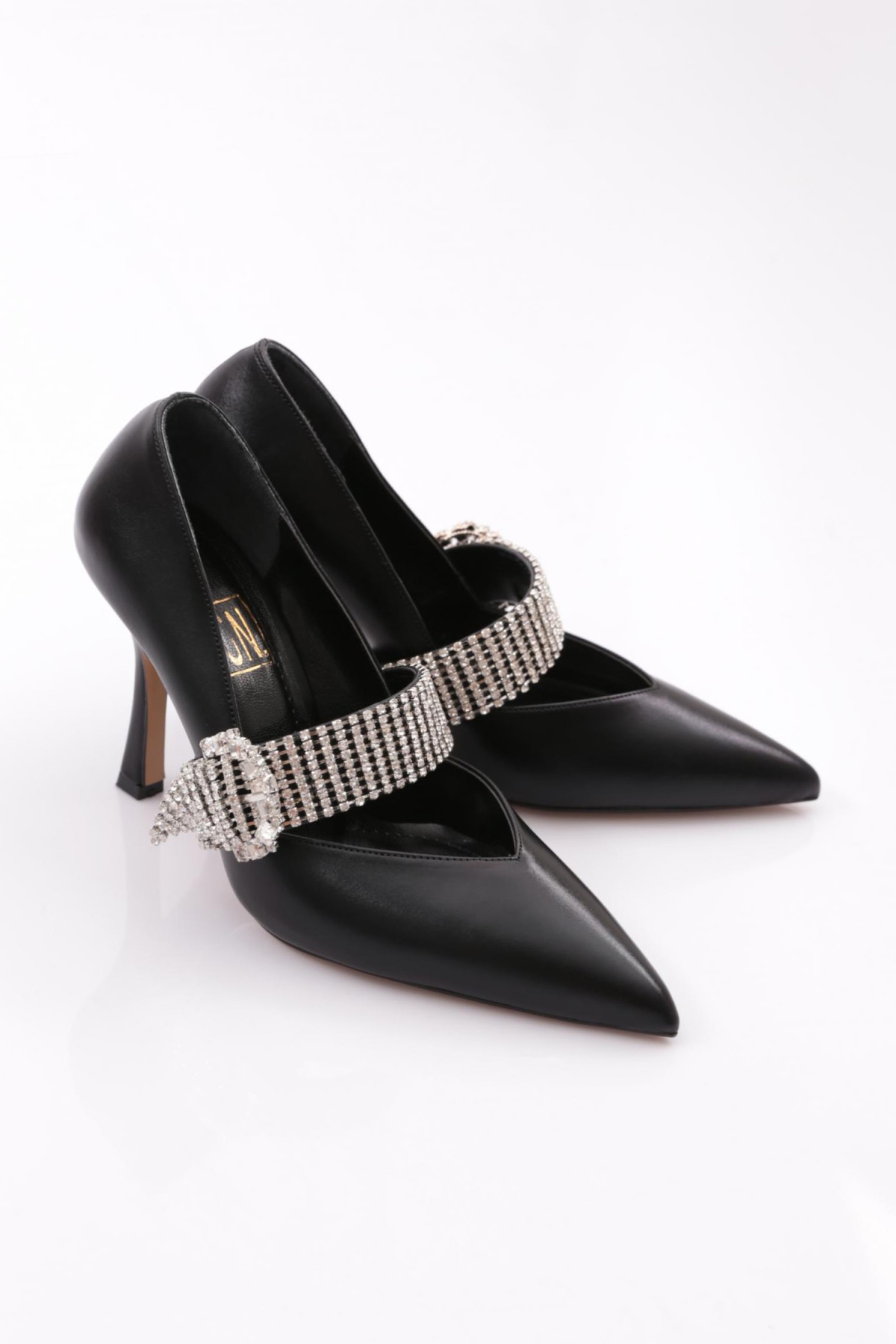 5100 Kadin Taşli Kemer Tokali Abiye Topuklu Ayakkabi - Görsel 3