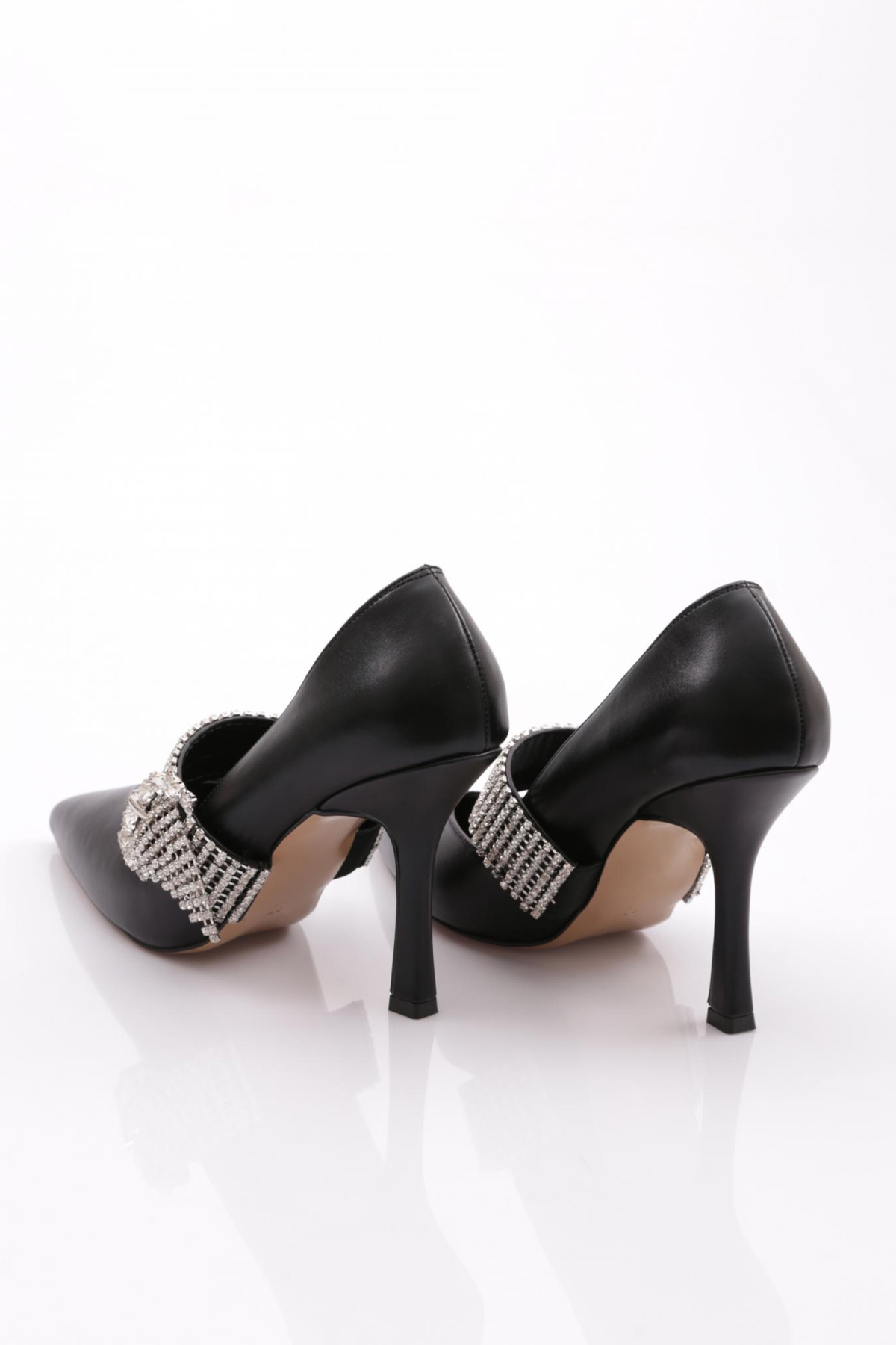 5100 Kadin Taşli Kemer Tokali Abiye Topuklu Ayakkabi - Görsel 4