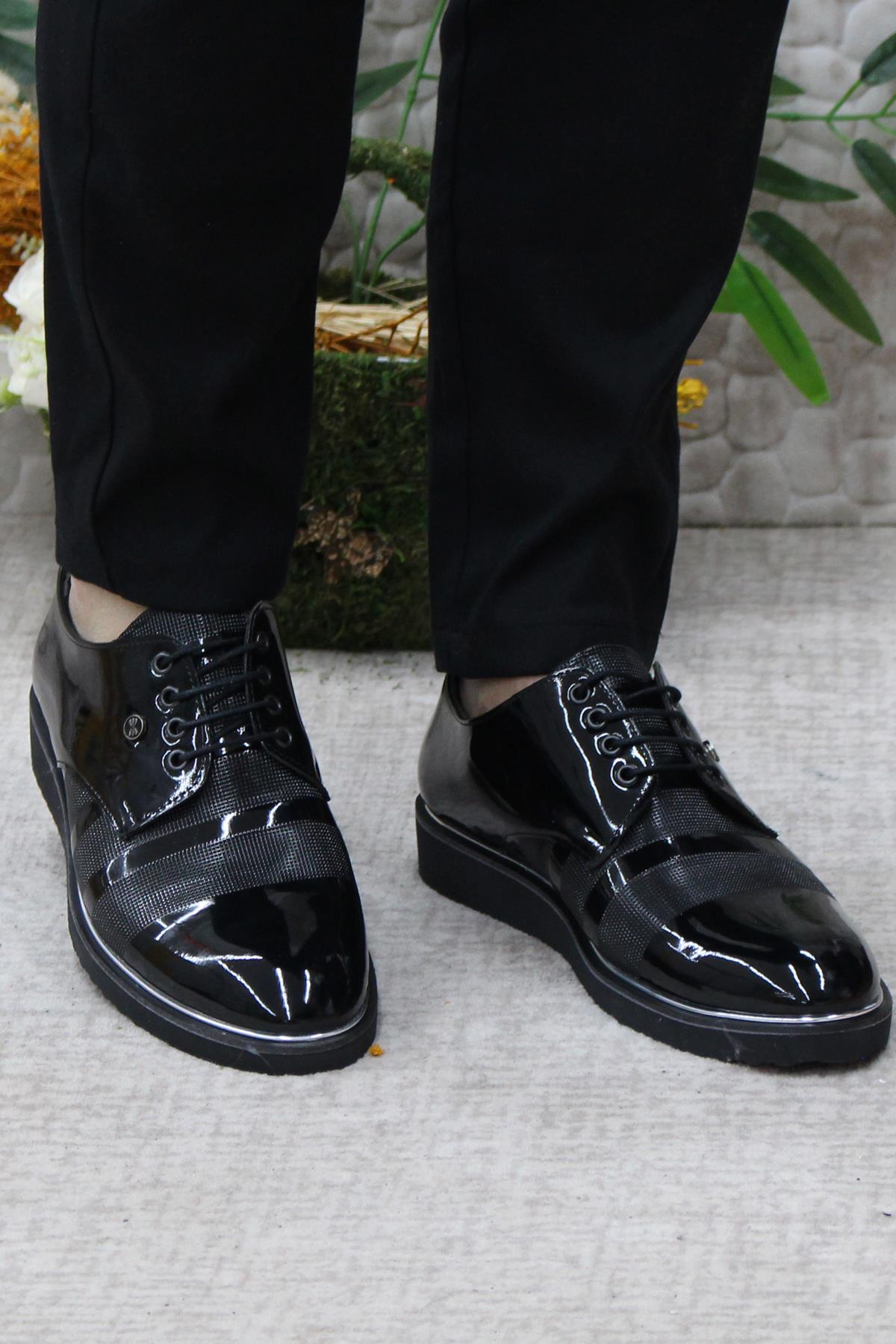 Rasgo 2706 Siyah Rugan Eva Taban Hafif Erkek Ayakkabı - Görsel 3