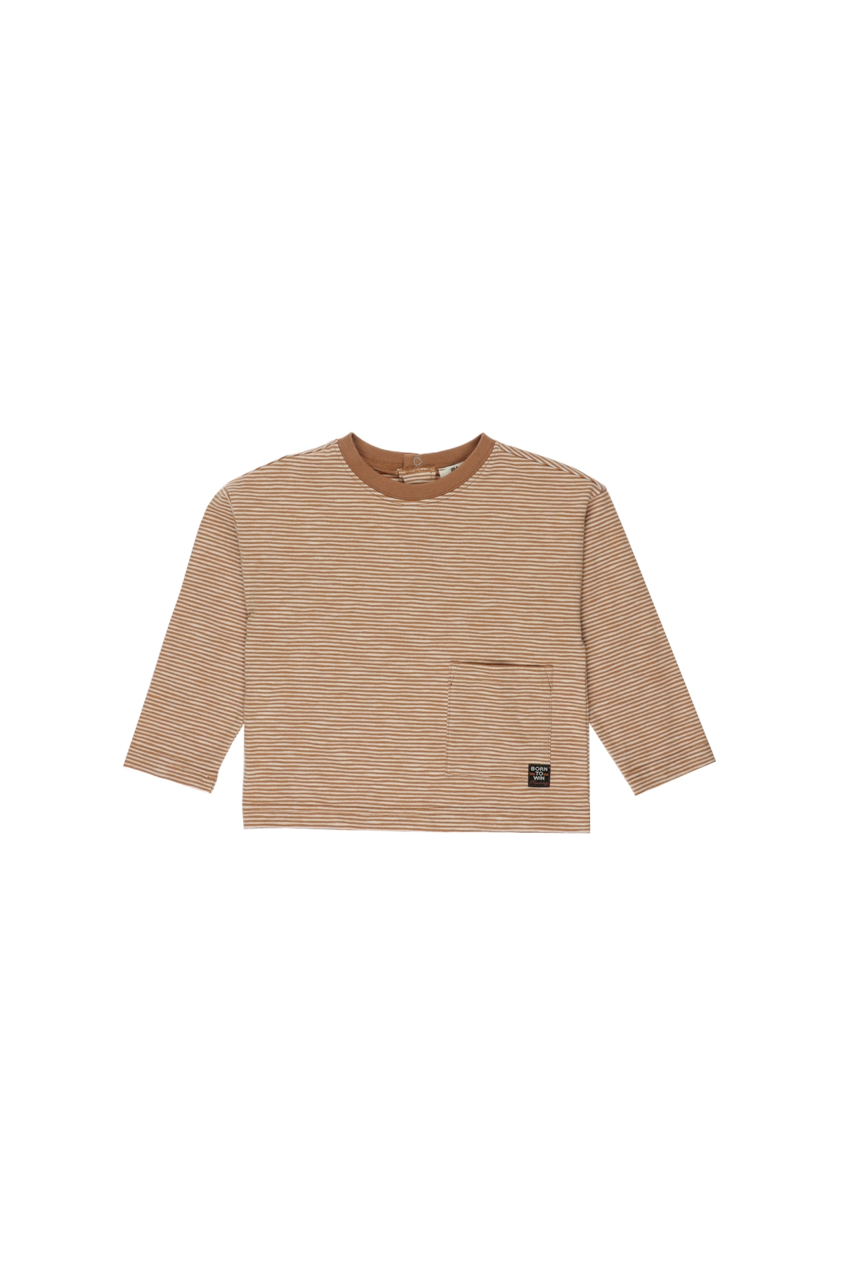 Erkek ÇocukÇizgili T-Shirt Camel