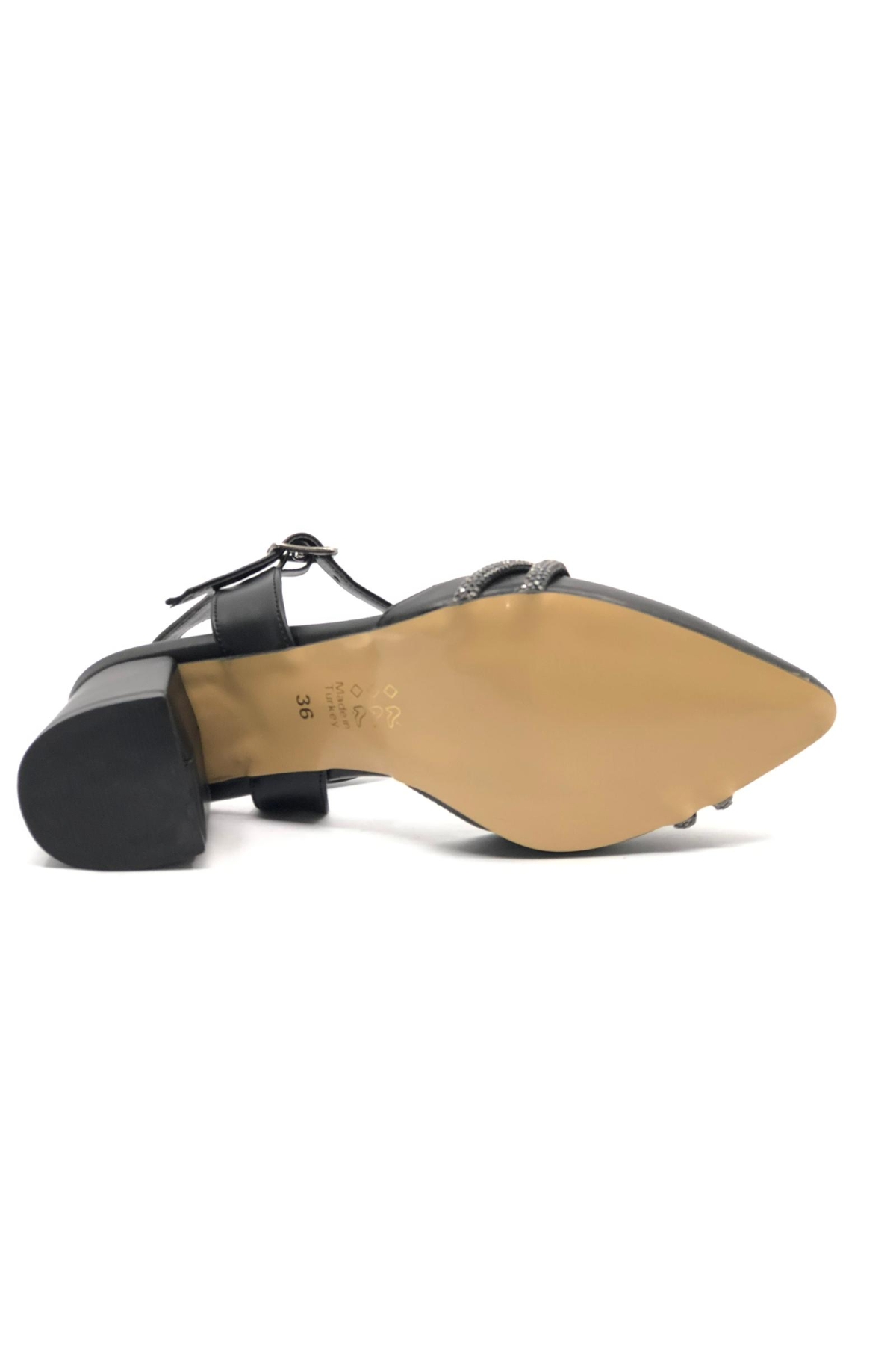 Çapraz Burgu Taş Detaylı 6 cm Topuklu Kadın Klasik Ayakkabı - Görsel 6