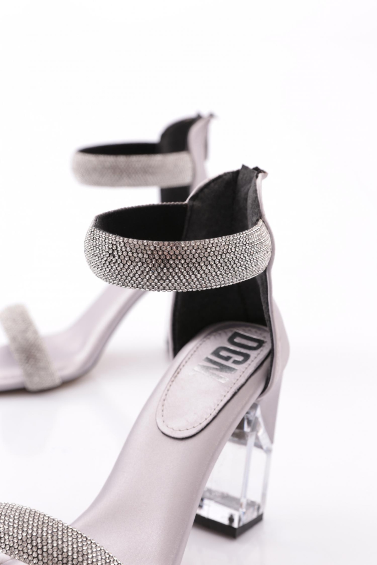 2028 Kadin Bileği Taş Süslemeli Abiye Topuklu Ayakkabi - Görsel 5