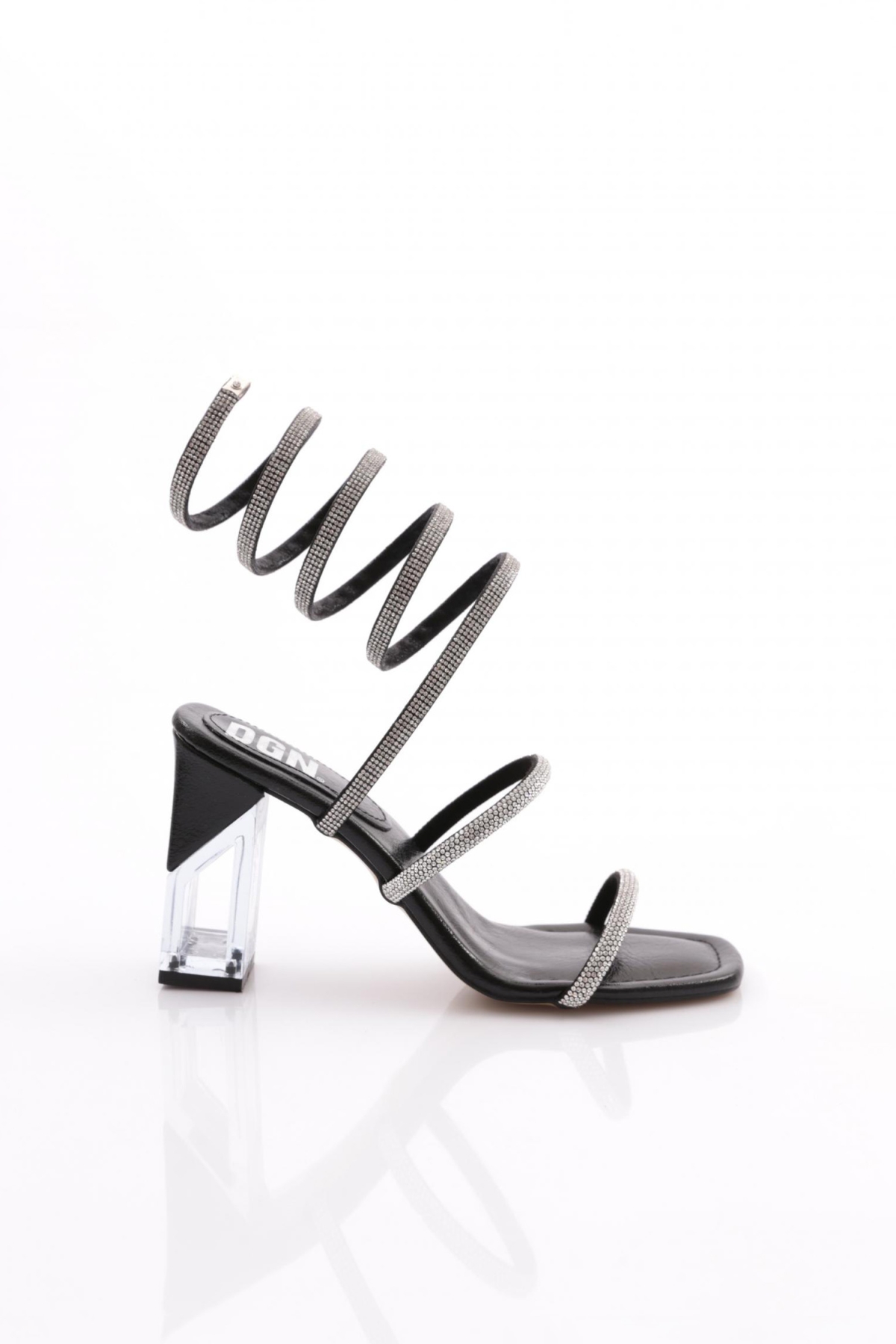 2024 Kadin İpli Bileği Saran Topuklu Abiye Ayakkabi - Görsel 2