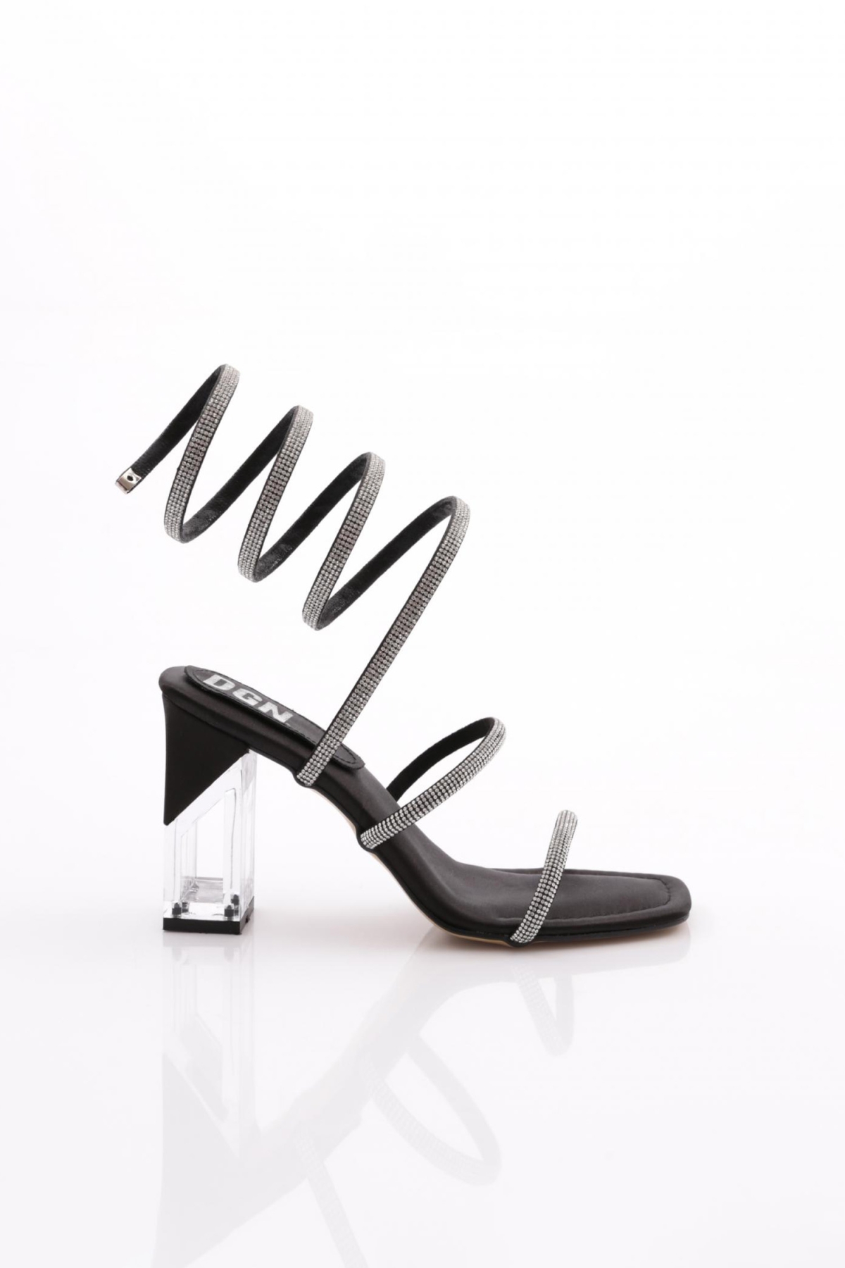 2024 Kadin İpli Bileği Saran Topuklu Abiye Ayakkabi - Görsel 2