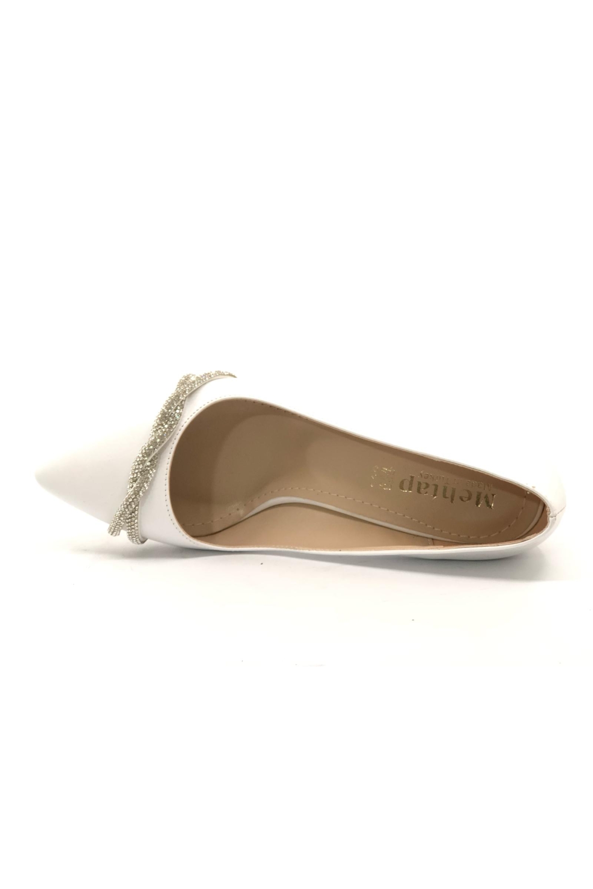 Çapraz Taş Detaylı Topuklu Kadın Klasik Ayakkabı - Görsel 5