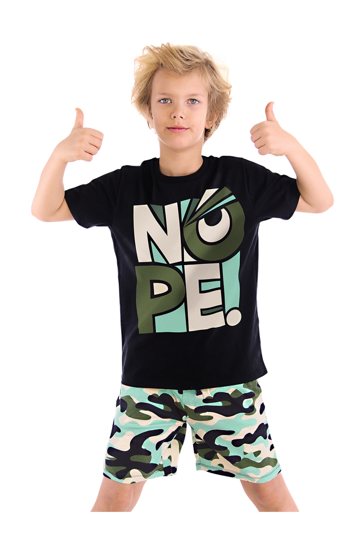 Nope Erkek Çocuk T-shirt Şort Takım