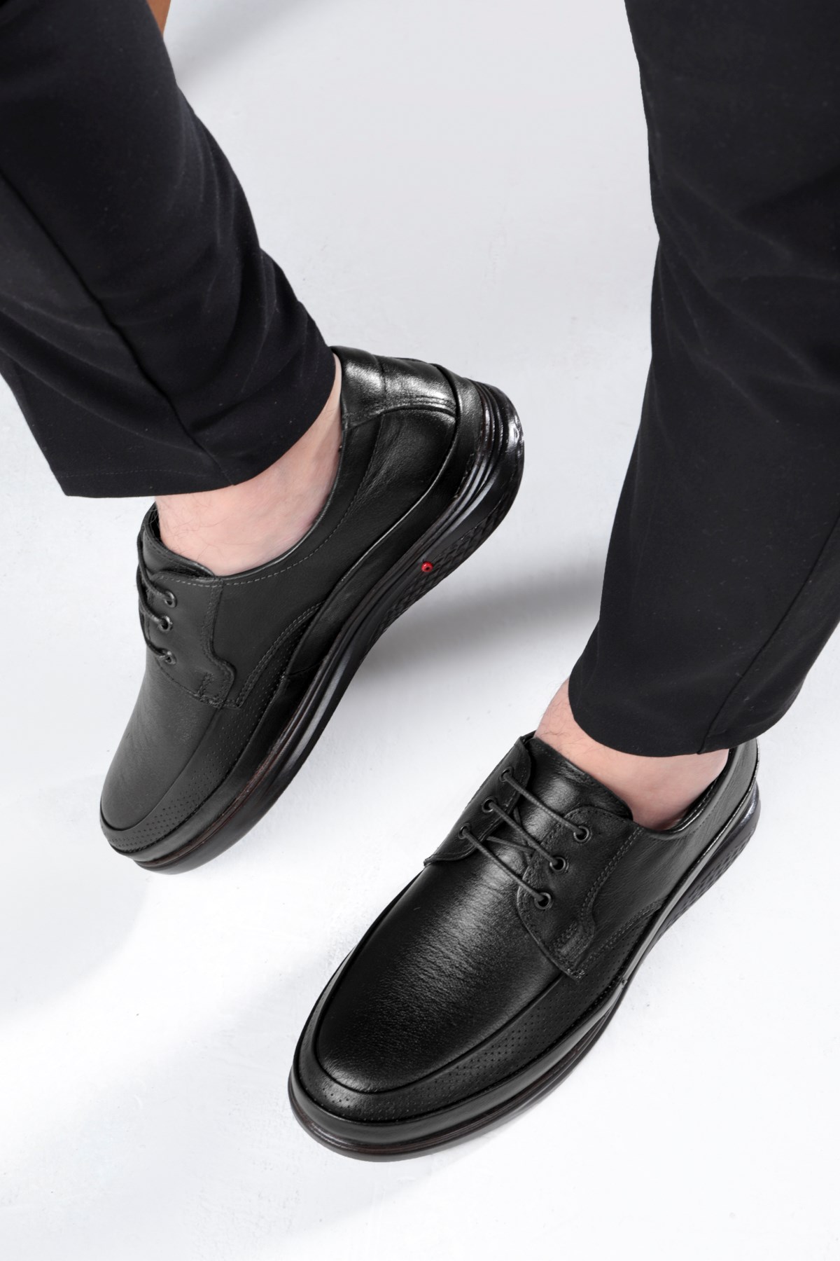 Poce Hakiki Deri Comfort Ortopedik Erkek Günlük Ayakkabı, Ortopedik Baba Ayakkabı - Görsel 2