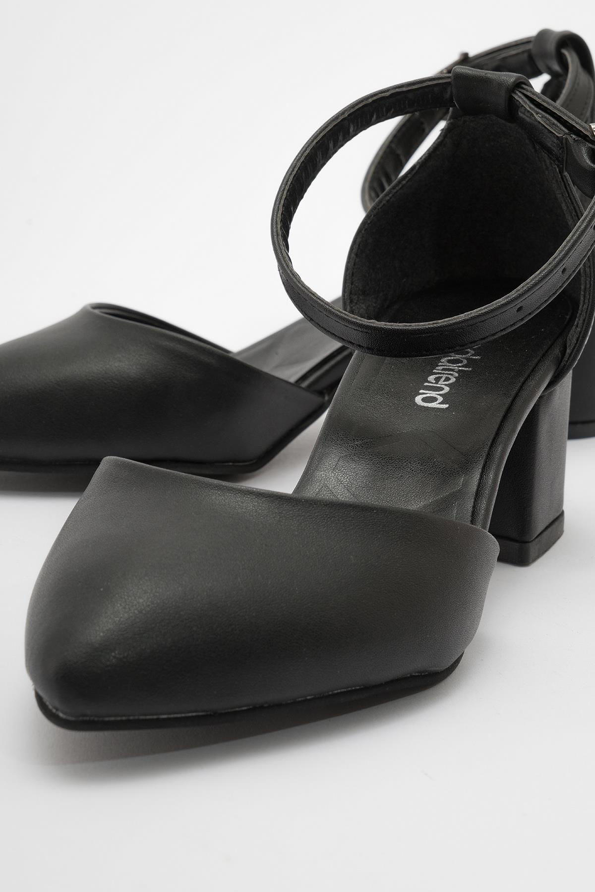 Kadın Topuk Sandalet SİYAH CİLT - Görsel 4