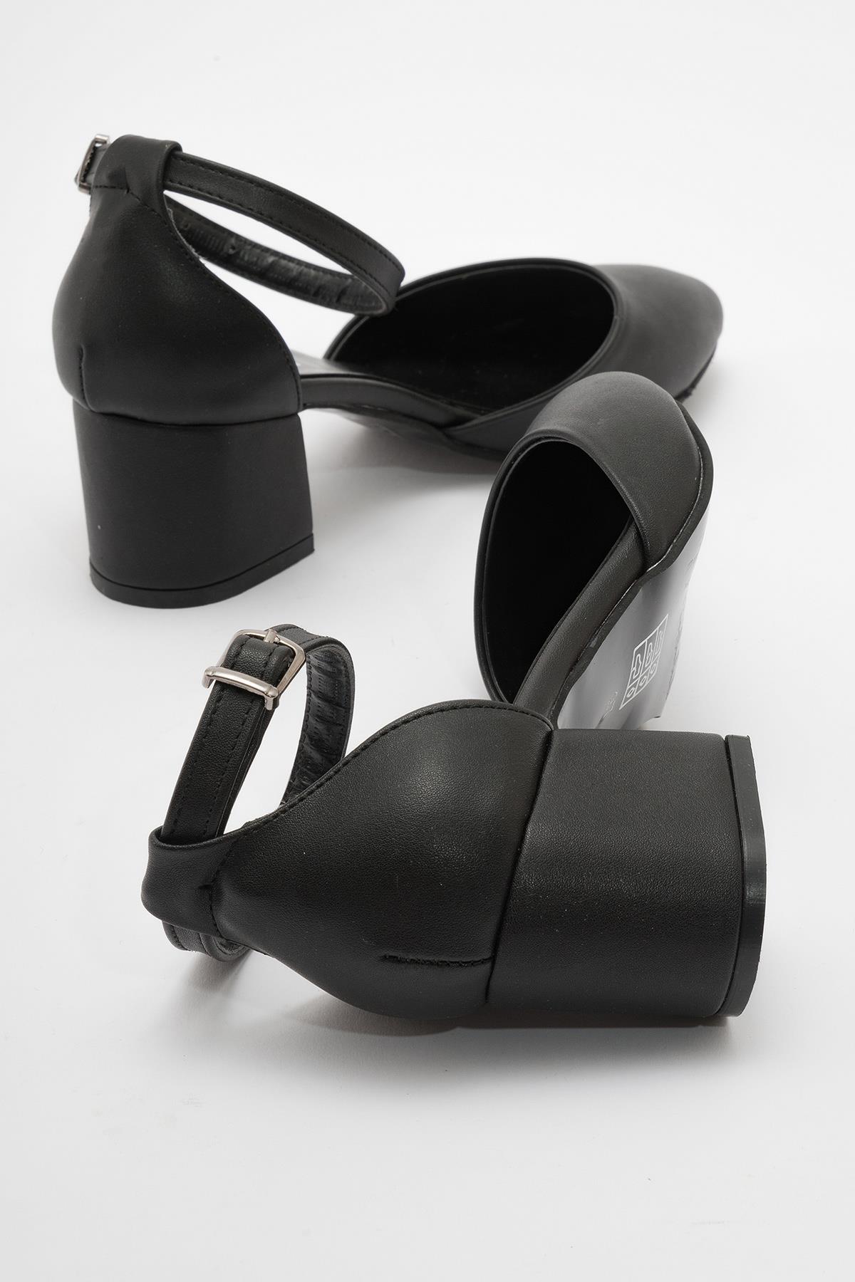 Kadın Topuk Sandalet SİYAH CİLT - Görsel 5
