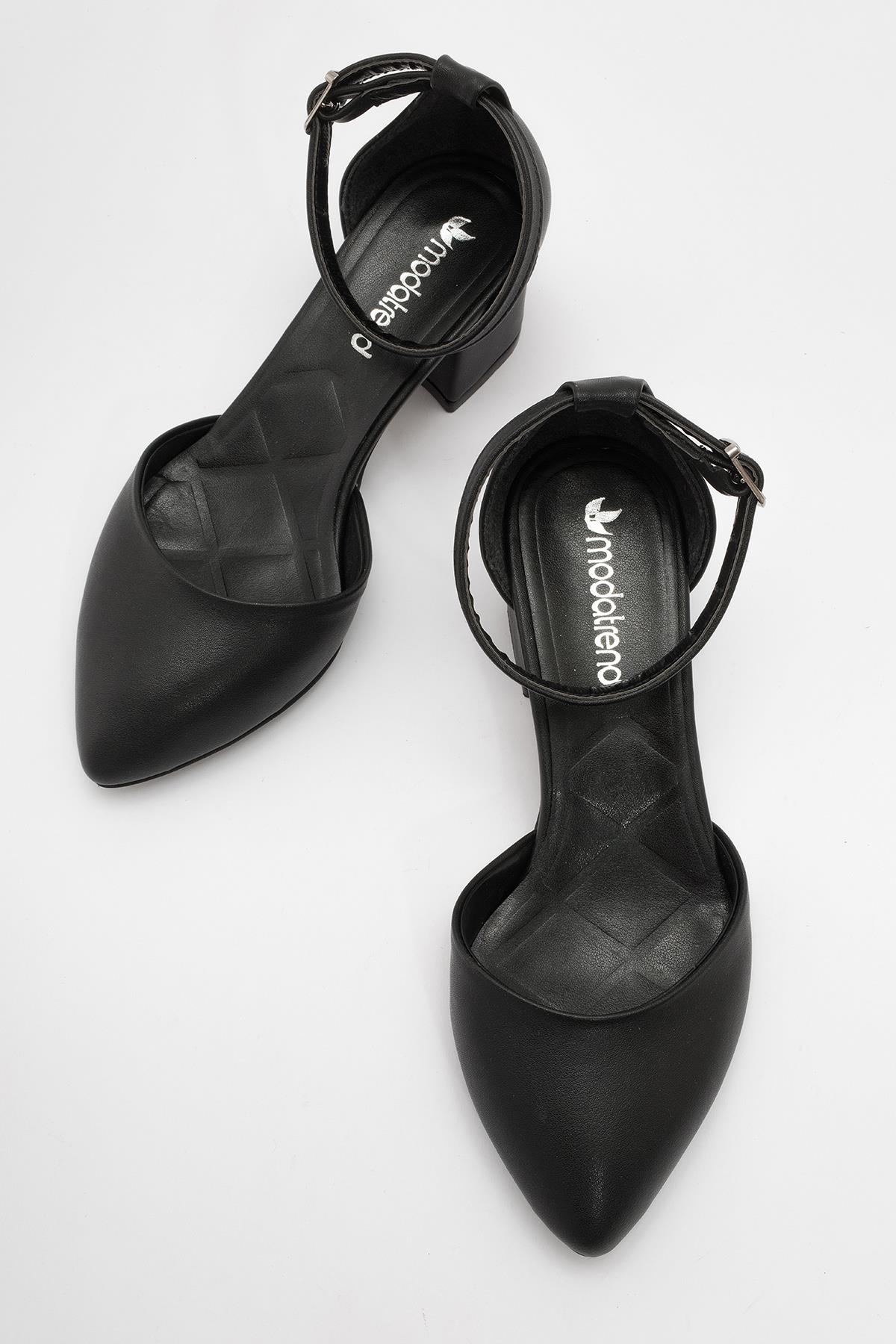 Kadın Topuk Sandalet SİYAH CİLT - Görsel 6