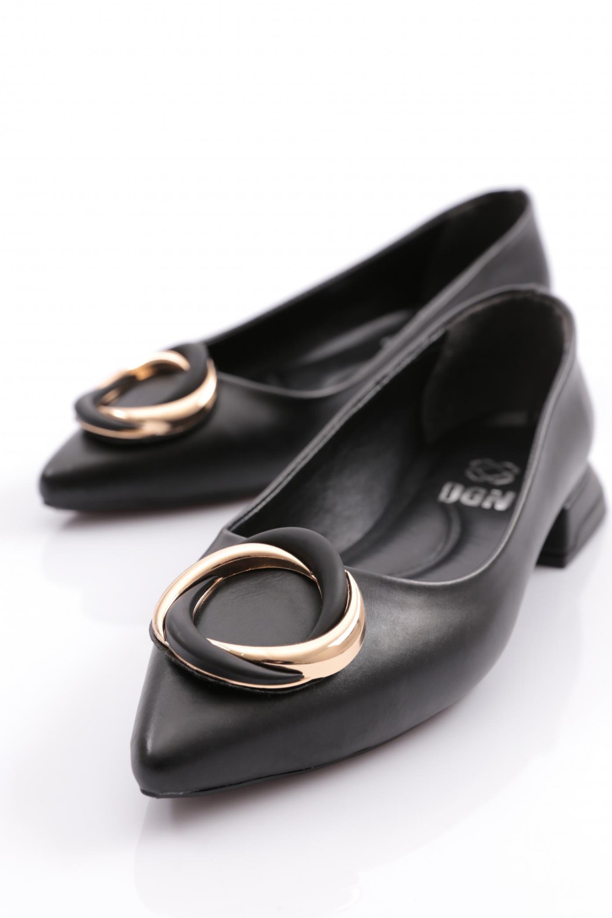 2810 Kadin Yuvarlak Tokali Babet - Görsel 5