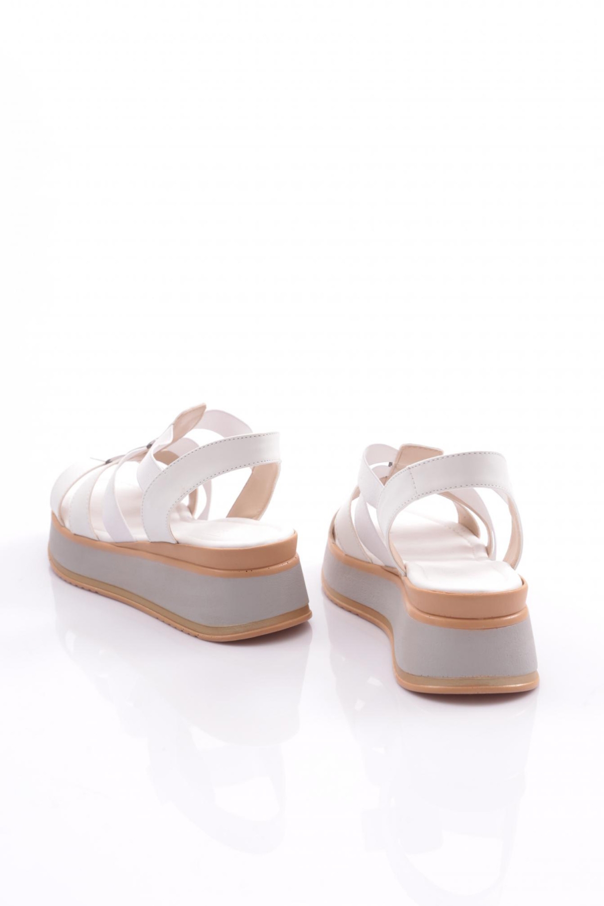 229 Kadin Şeritli Sandalet - Görsel 4