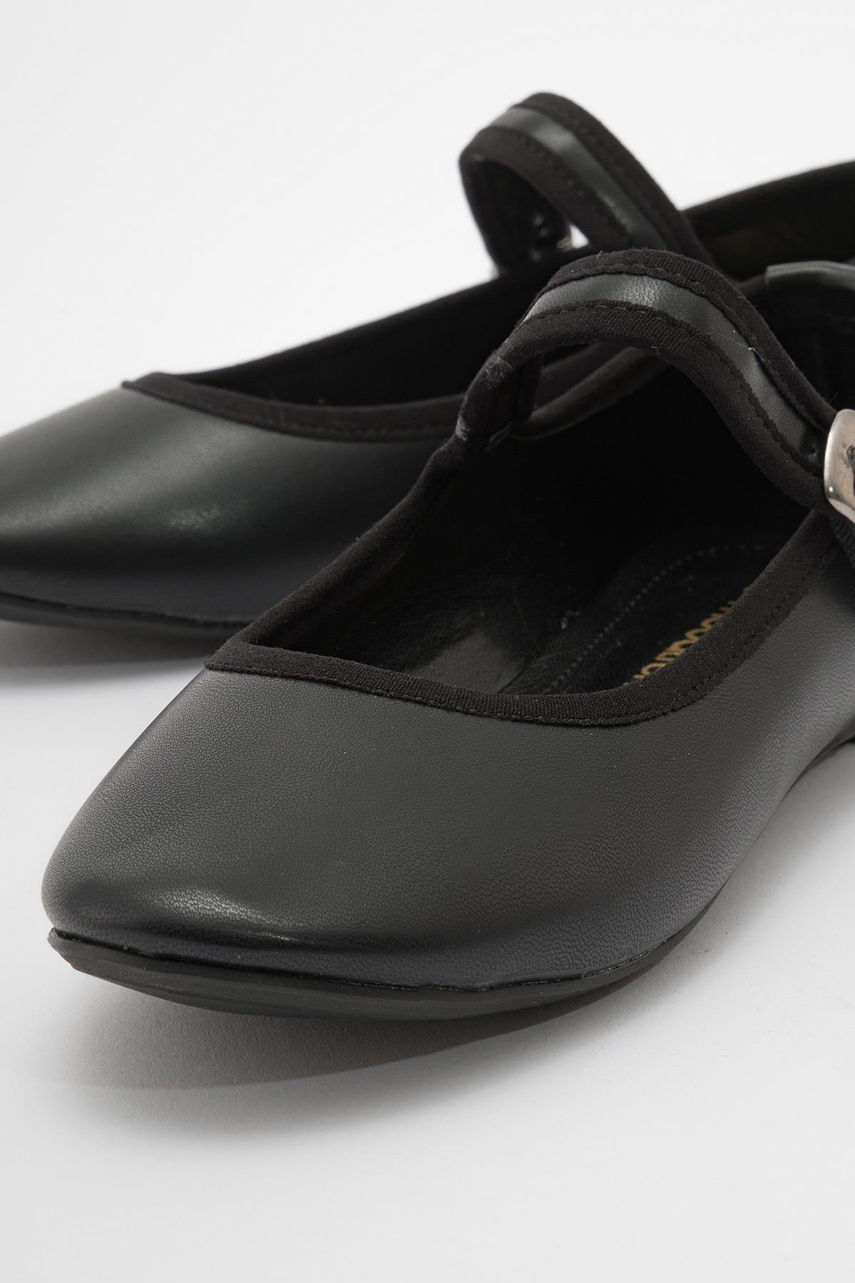 Kadın Tek Tokalı Babet SİYAH CİLT - Görsel 6