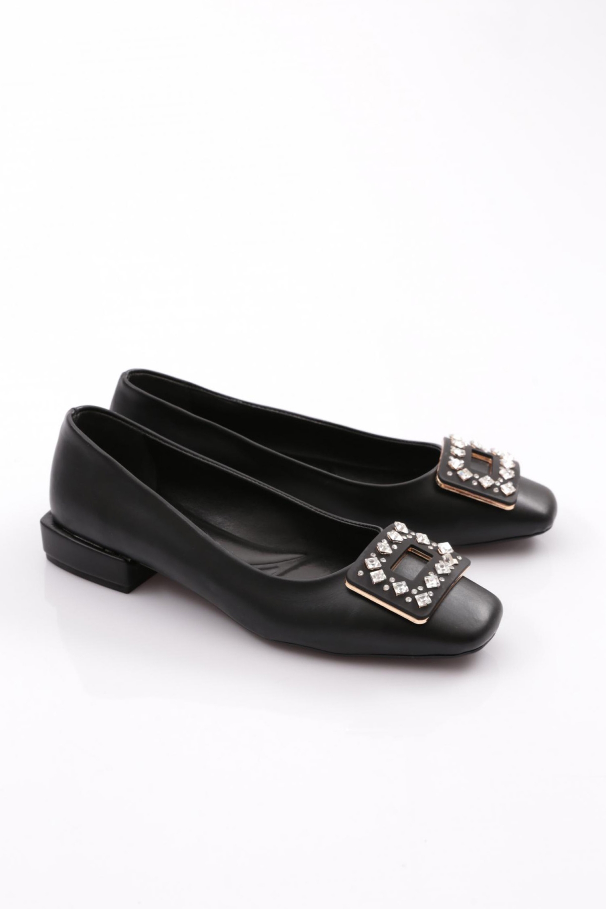 3845 Kadin Kare Tokali Topuklu Ayakkabi - Görsel 3