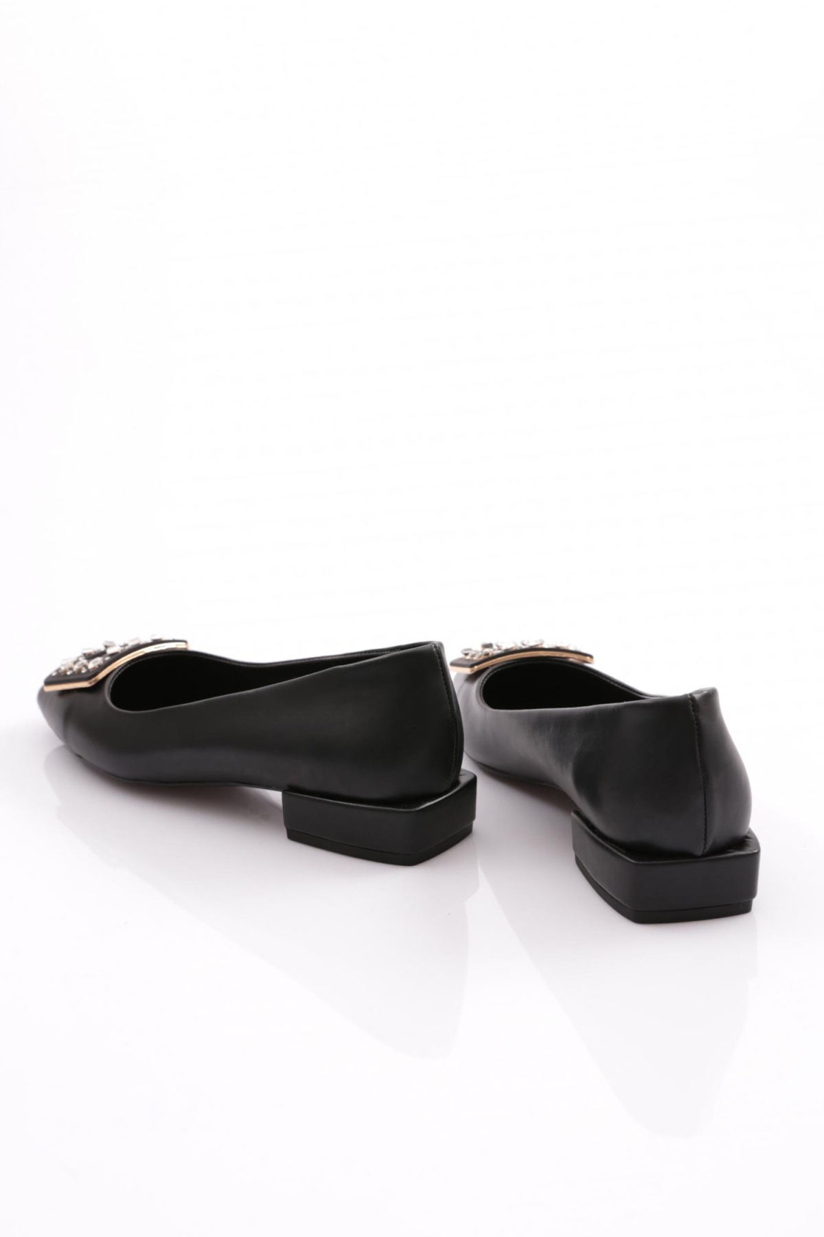 3845 Kadin Kare Tokali Topuklu Ayakkabi - Görsel 4