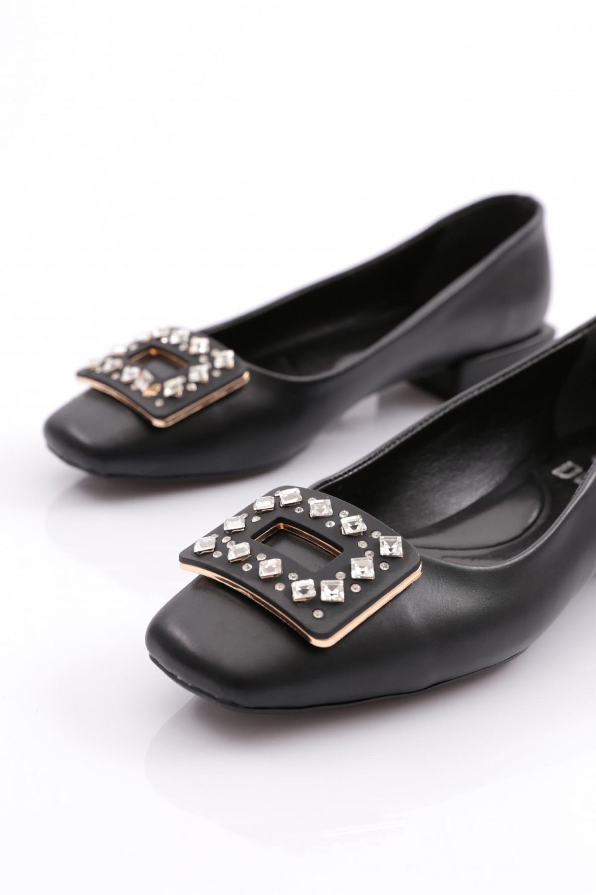 3845 Kadin Kare Tokali Topuklu Ayakkabi - Görsel 5