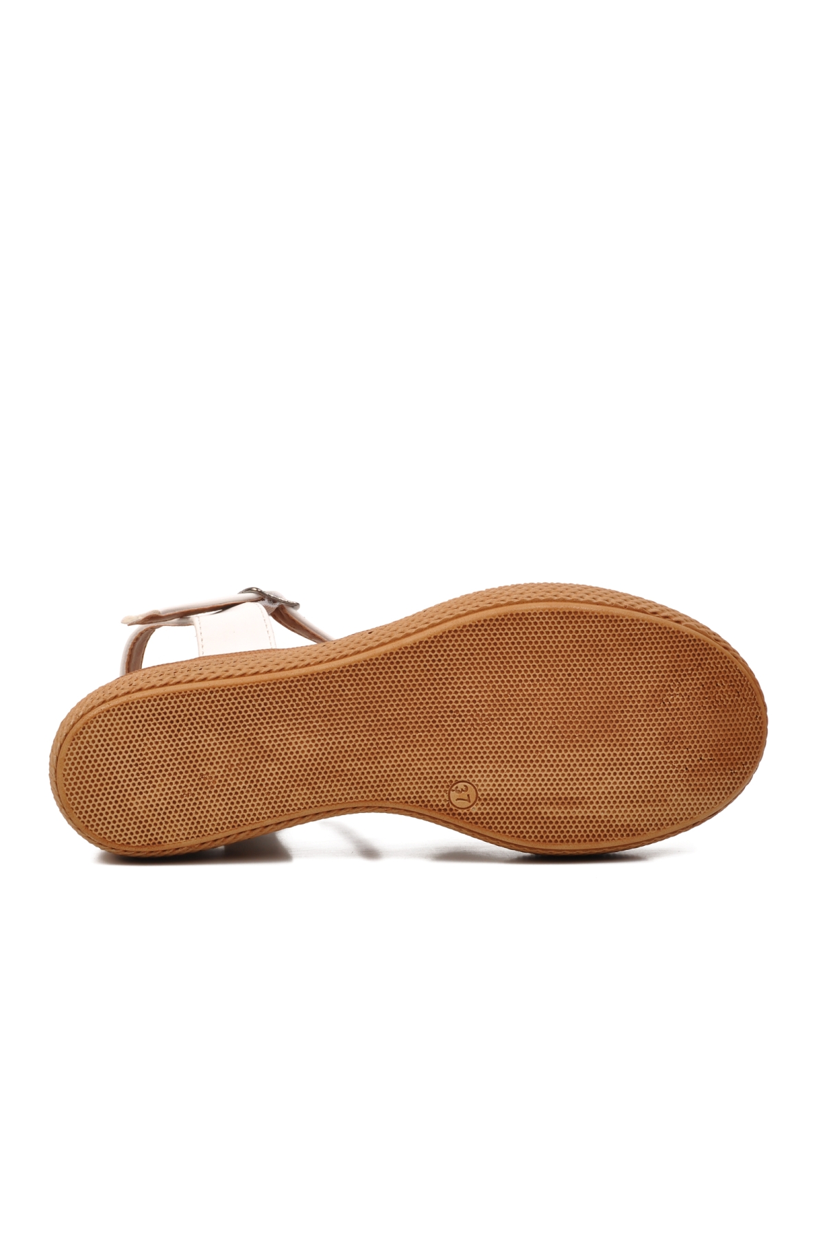 426093 Beyaz Kadın Dolgu Topuk Sandalet - Görsel 6