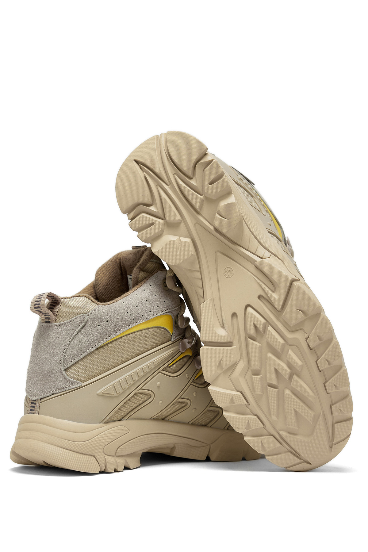 Unisex Bej Sarı Rahat Kalıp Suı İtici Özellikli Bağcıklı Unisex Bot - Görsel 4