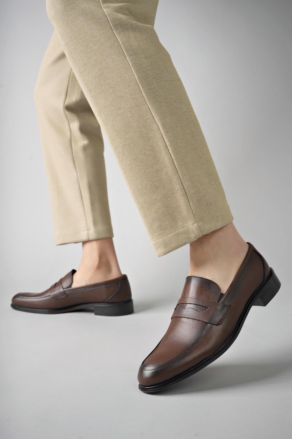 H0140 Garantili Erkek Günlük Klasik Hakiki Deri Ayakkabı - Görsel 3