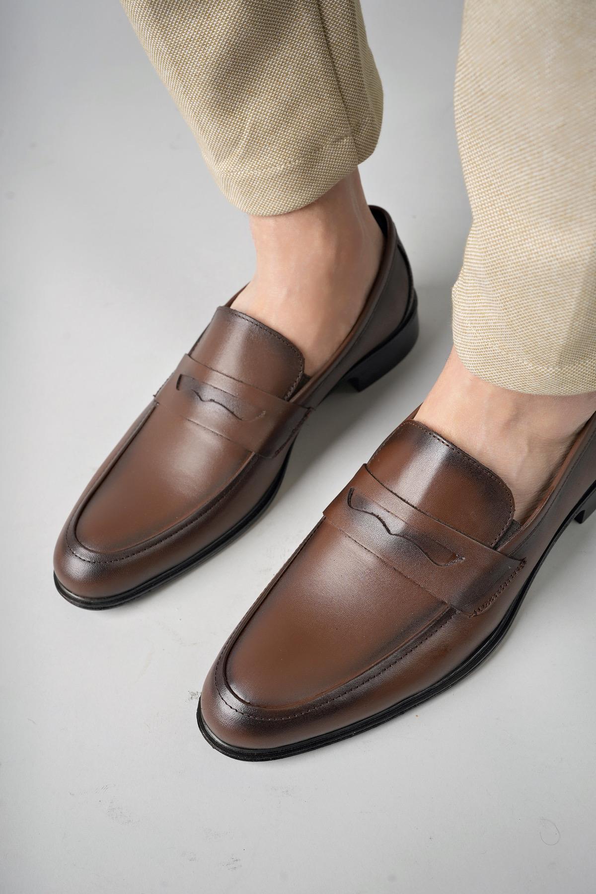 H0140 Garantili Erkek Günlük Klasik Hakiki Deri Ayakkabı - Görsel 4