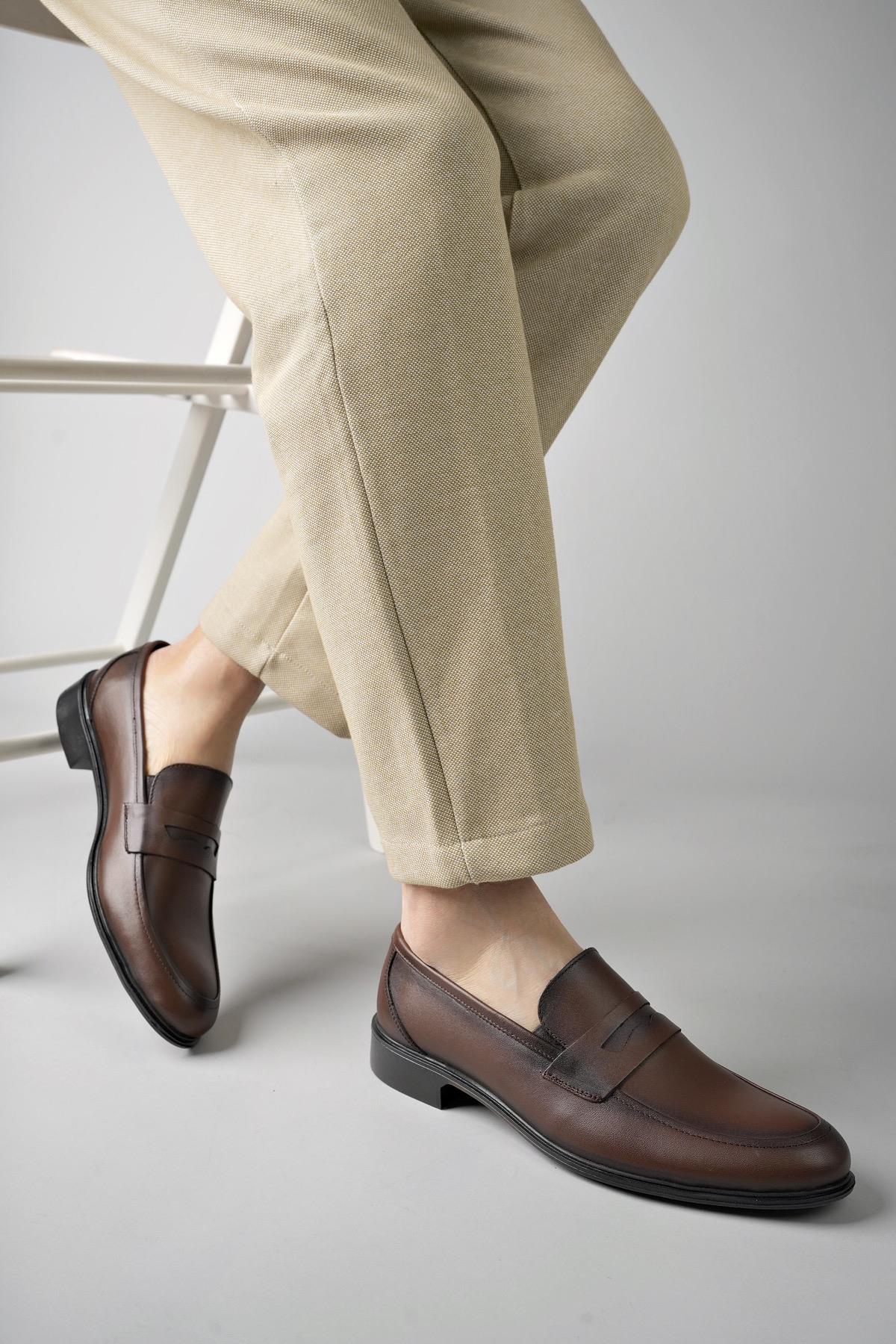 H0140 Garantili Erkek Günlük Klasik Hakiki Deri Ayakkabı - Görsel 5