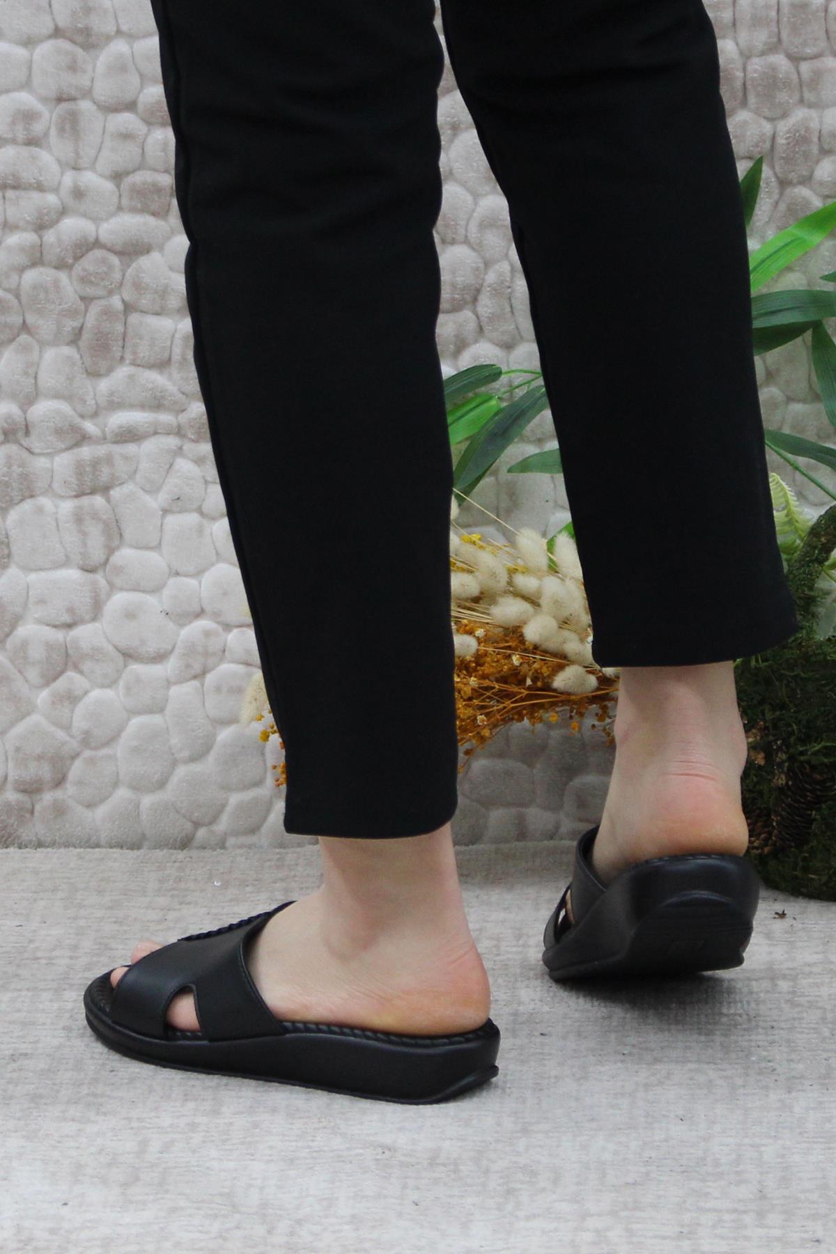 9200-3 Siyah Ortopedik Rahat Kadın Terlik - Görsel 5