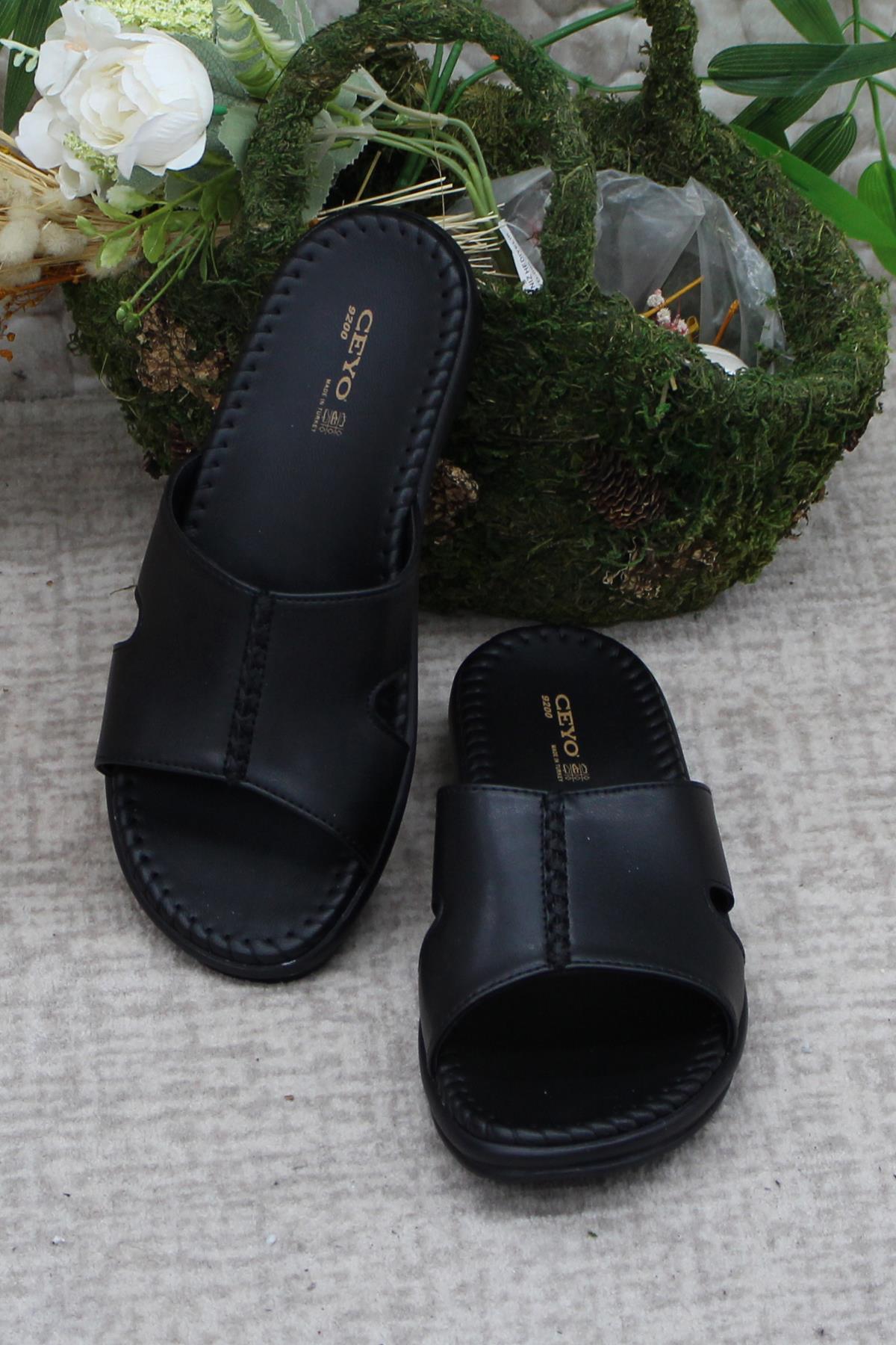 9200-3 Siyah Ortopedik Rahat Kadın Terlik - Görsel 7