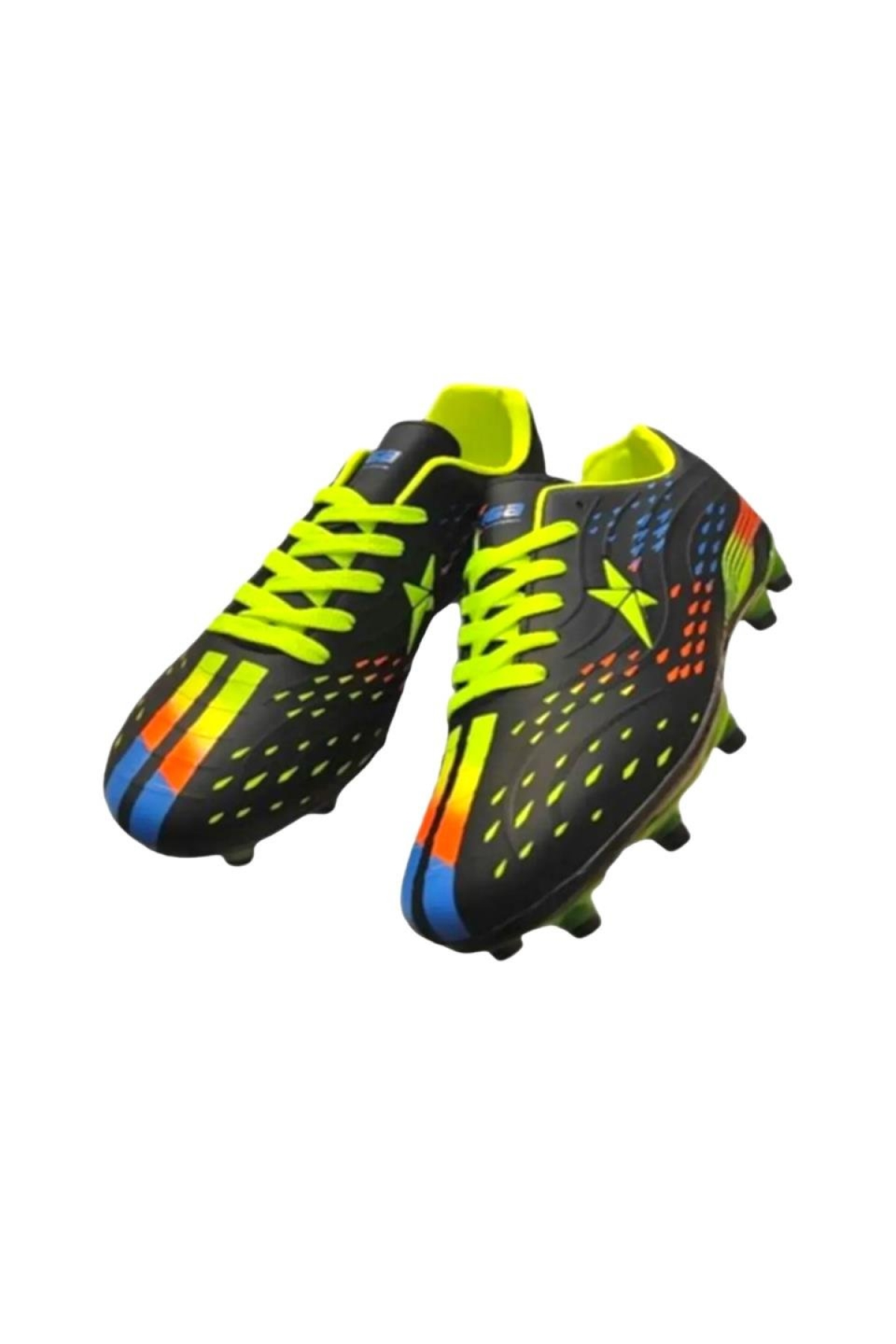 Erkek TPU Taban Halı Saha Krampon Futbol Ayakkabısı SİYAH - SARI - Görsel 7