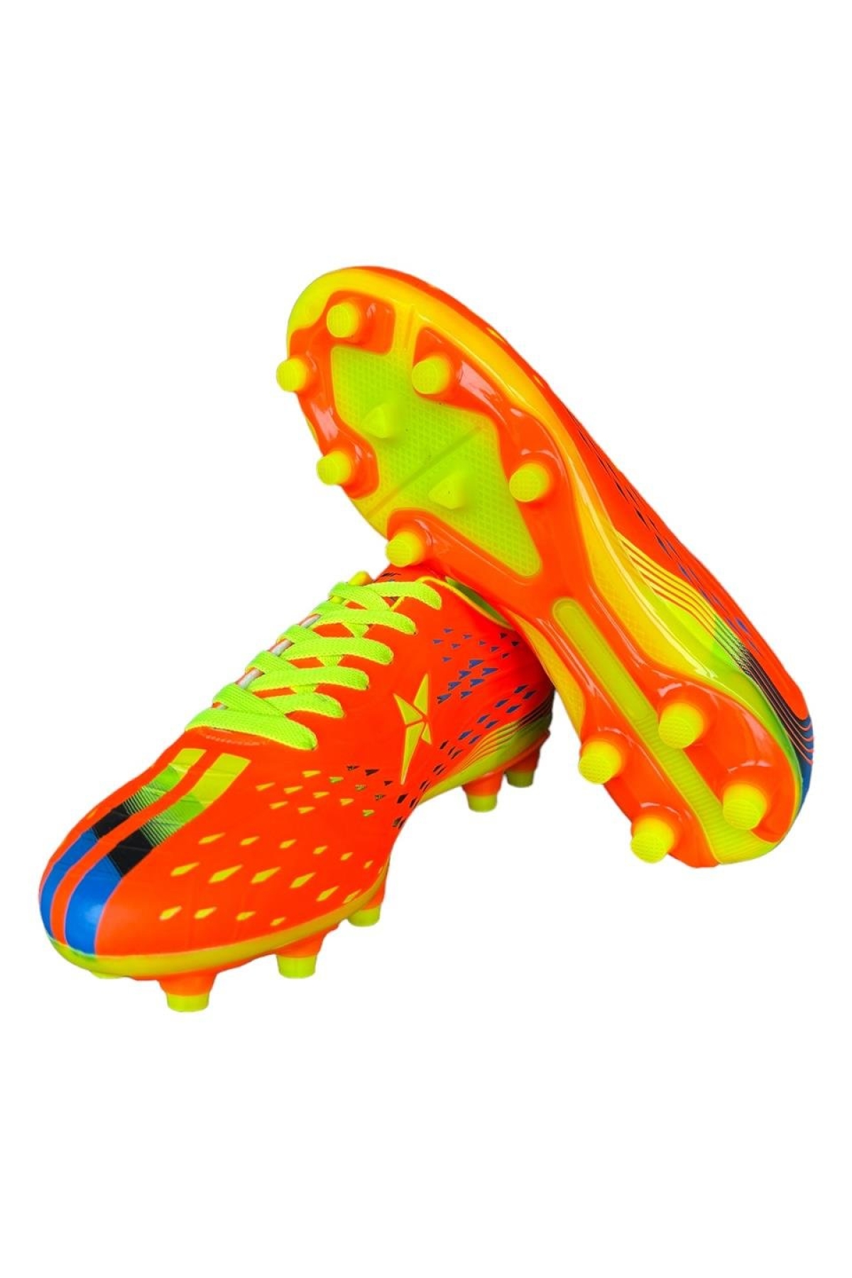 Erkek TPU Taban Halı Saha Krampon Futbol Ayakkabısı TURUNCU - SARI - Görsel 3
