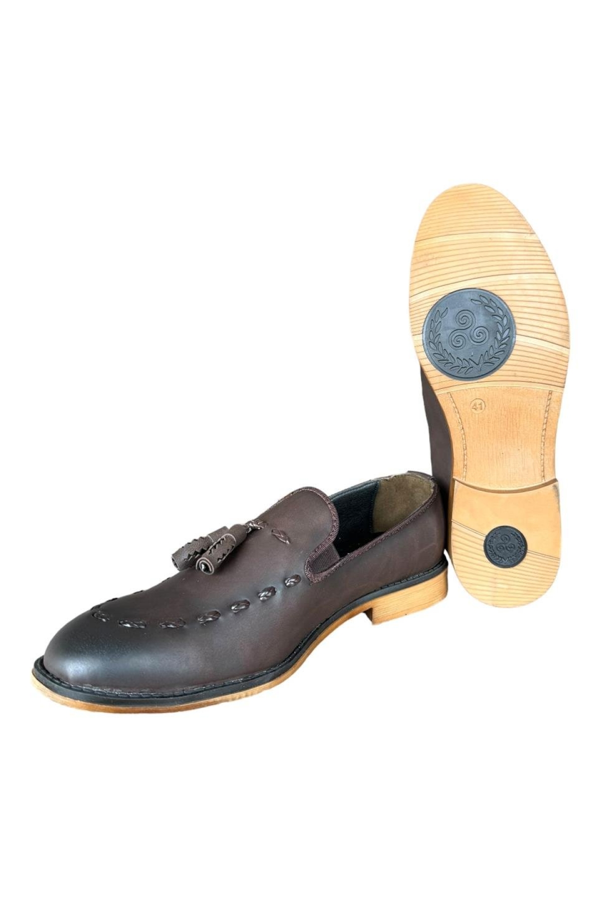 Erkek Klasik Loafer Ayakkabı KAHVERENGİ - Görsel 5