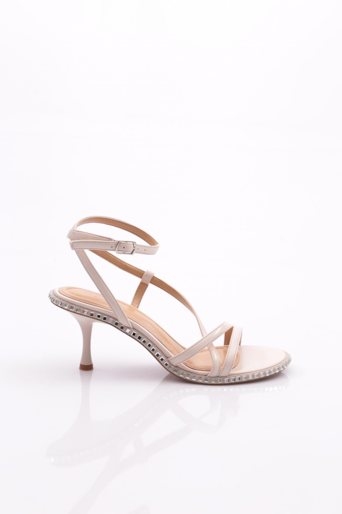 2418 Kadin Bilekten Bağlamali Topuklu Abiye Ayakkabi - Görsel 2