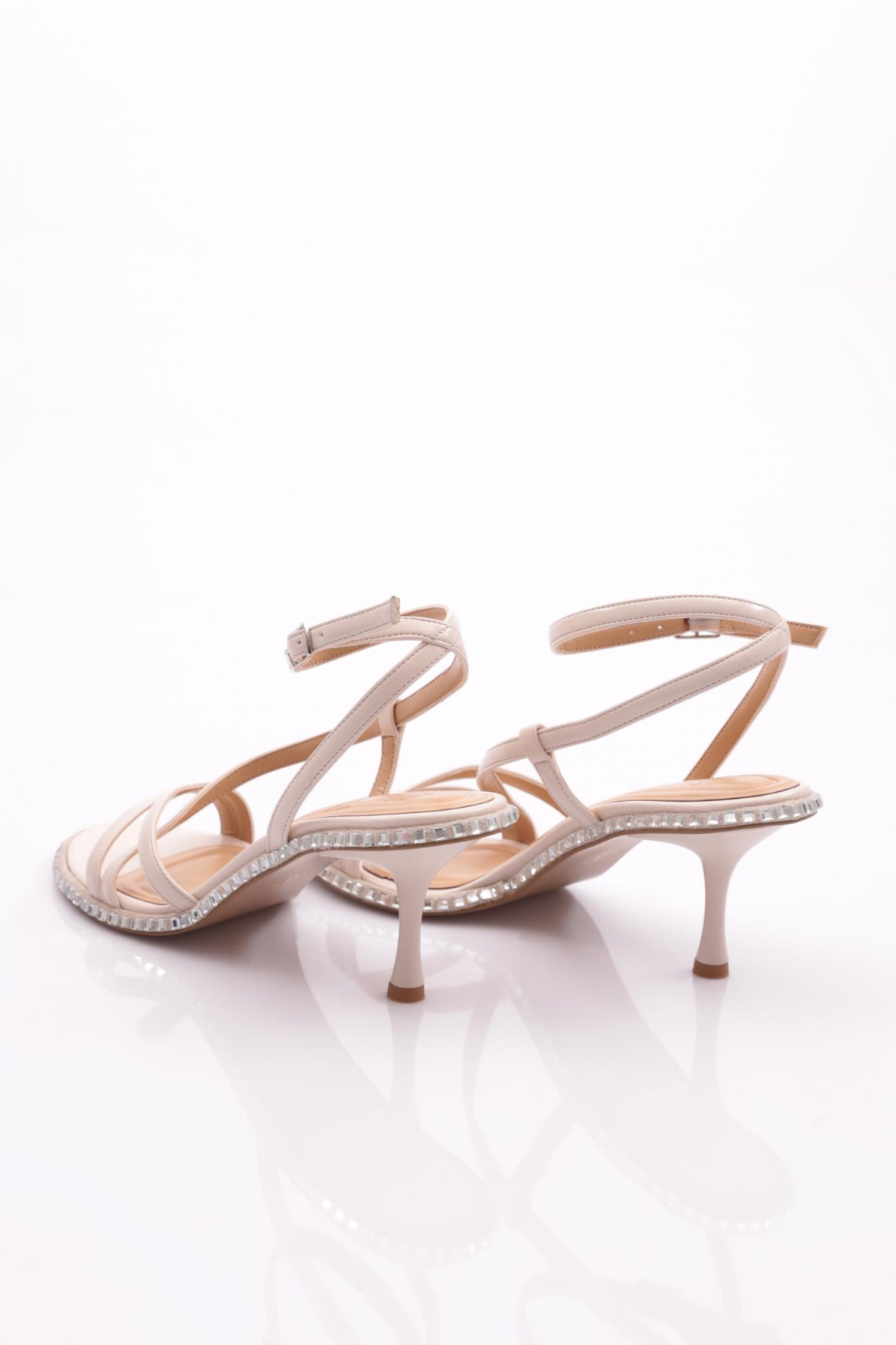 2418 Kadin Bilekten Bağlamali Topuklu Abiye Ayakkabi - Görsel 4