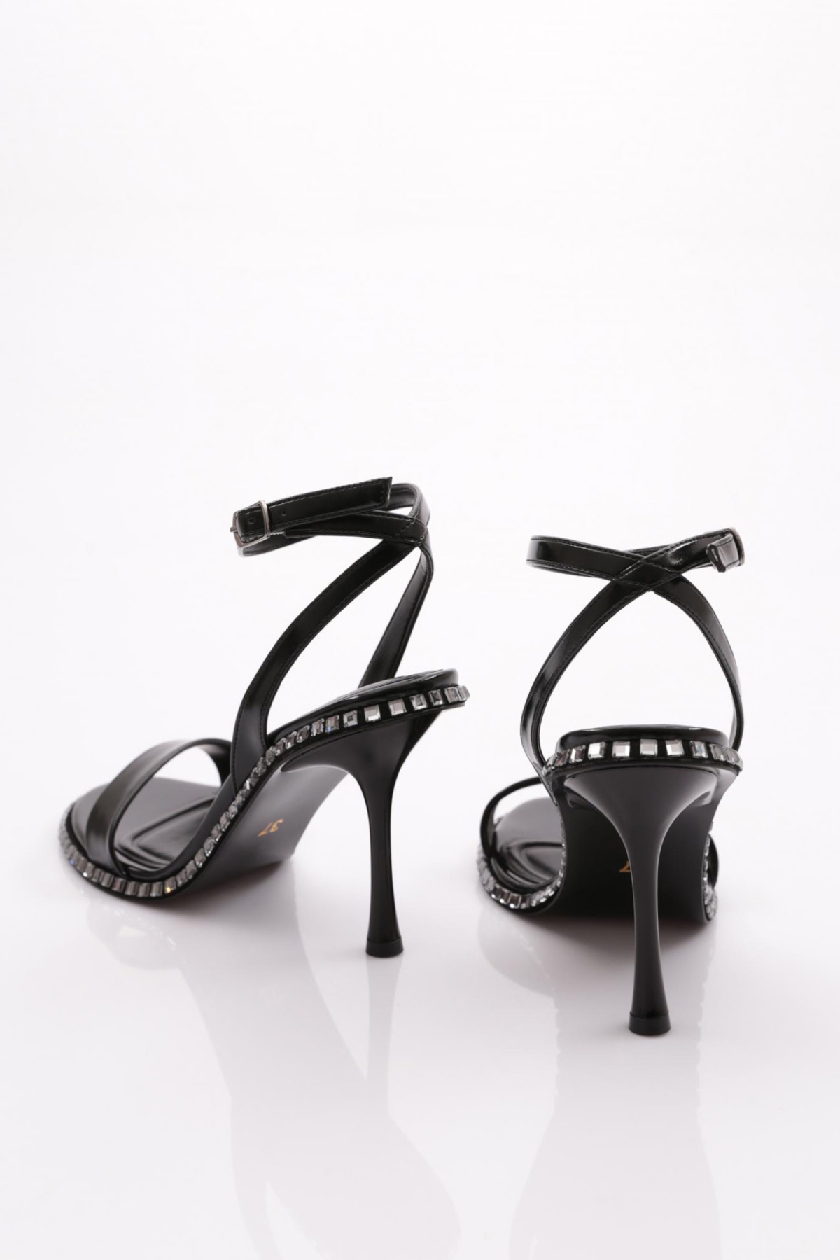 2414 Kadin Taş İşli Topuklu Abiye Ayakkabi - Görsel 4