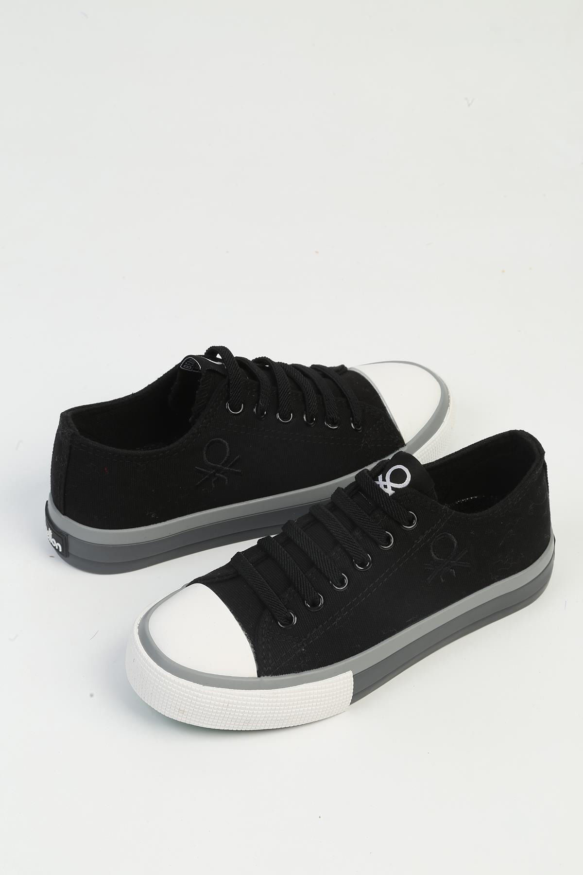 ® İTHAL Siyah Beyaz Çocuk Spor AyakkabıBNI-10041 - Görsel 4