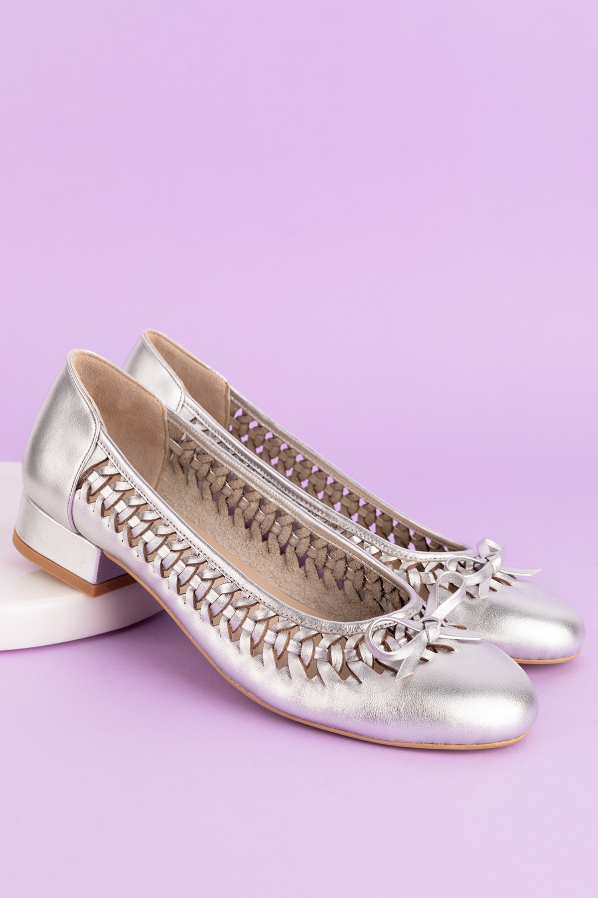 Gondol Kadın Hakiki Deri Günlük Kısa Topuklu Babet ss.2024 - Görsel 2