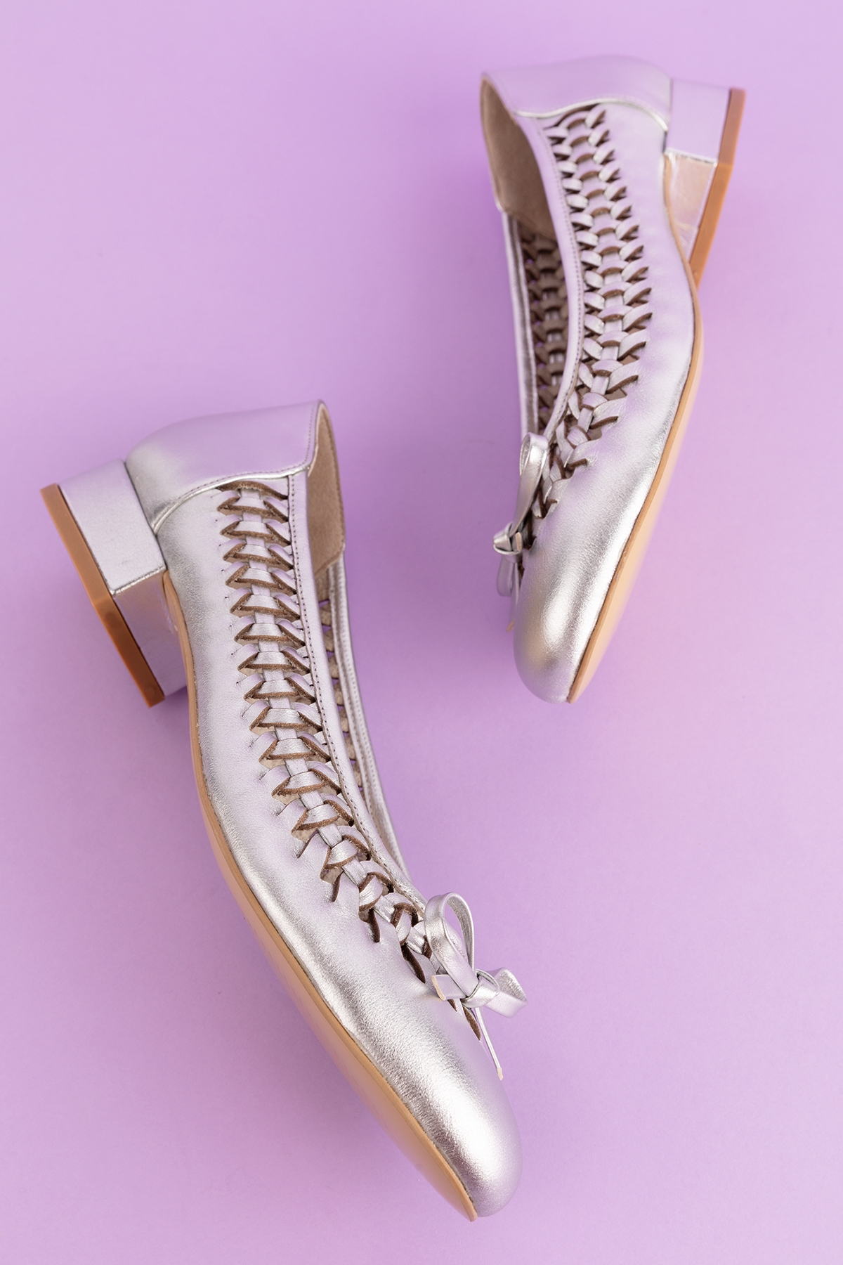 Gondol Kadın Hakiki Deri Günlük Kısa Topuklu Babet ss.2024 - Görsel 5