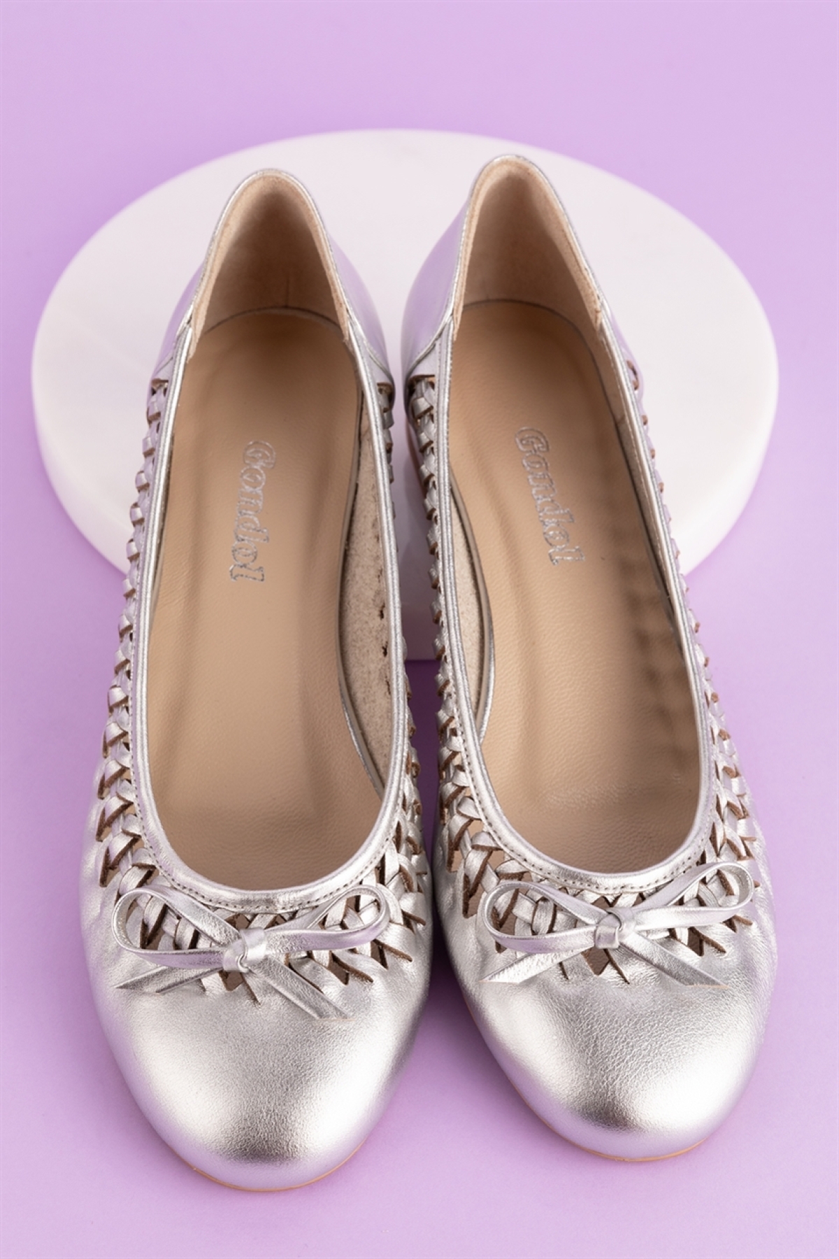 Gondol Kadın Hakiki Deri Günlük Kısa Topuklu Babet ss.2024 - Görsel 6