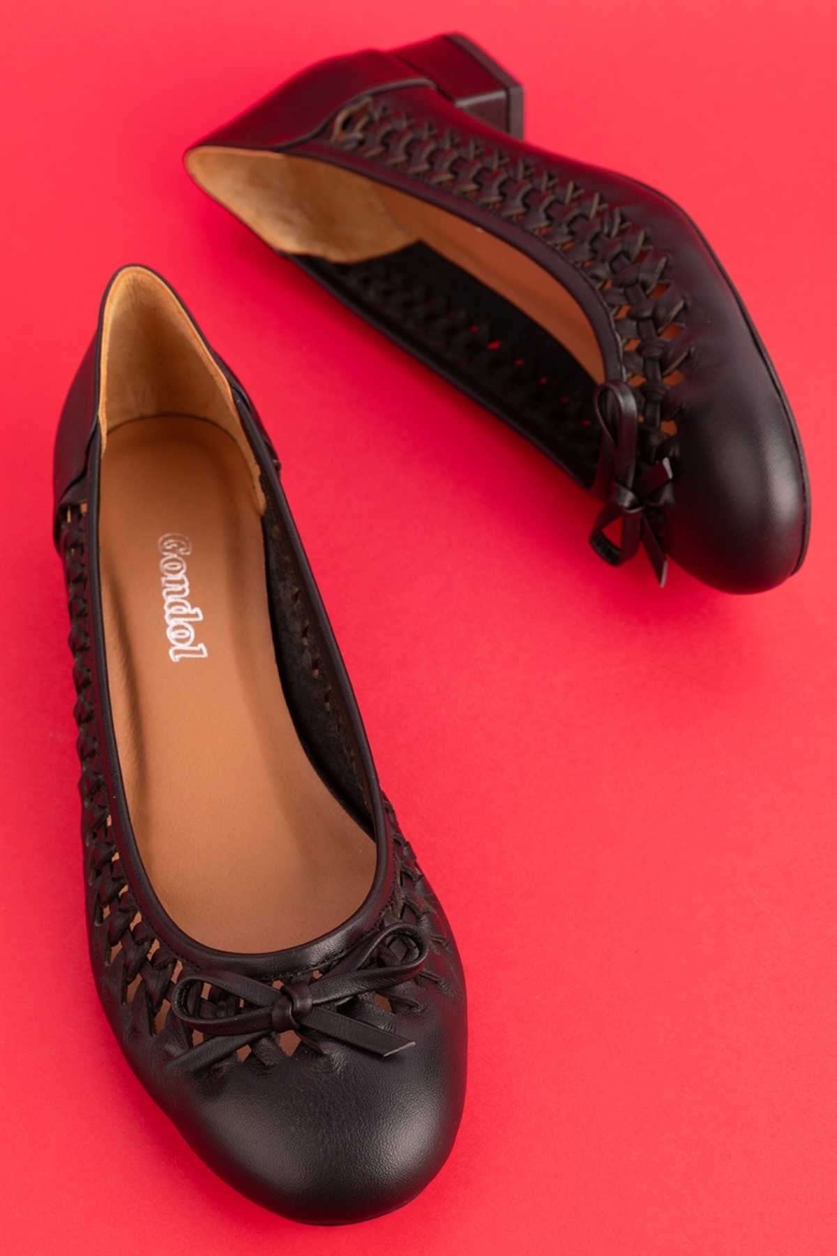 Gondol Kadın Hakiki Deri Günlük Kısa Topuklu Babet ss.2024 - Görsel 4