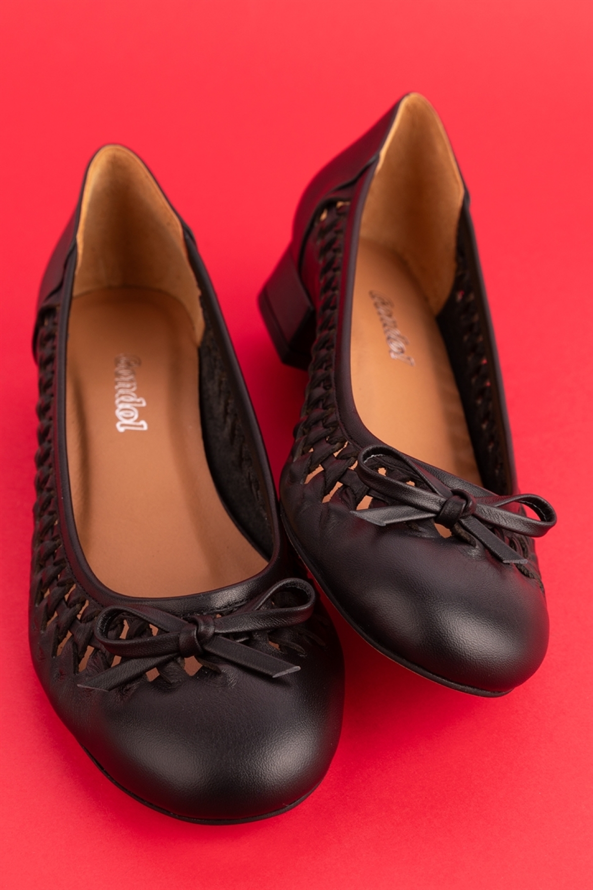 Gondol Kadın Hakiki Deri Günlük Kısa Topuklu Babet ss.2024 - Görsel 5