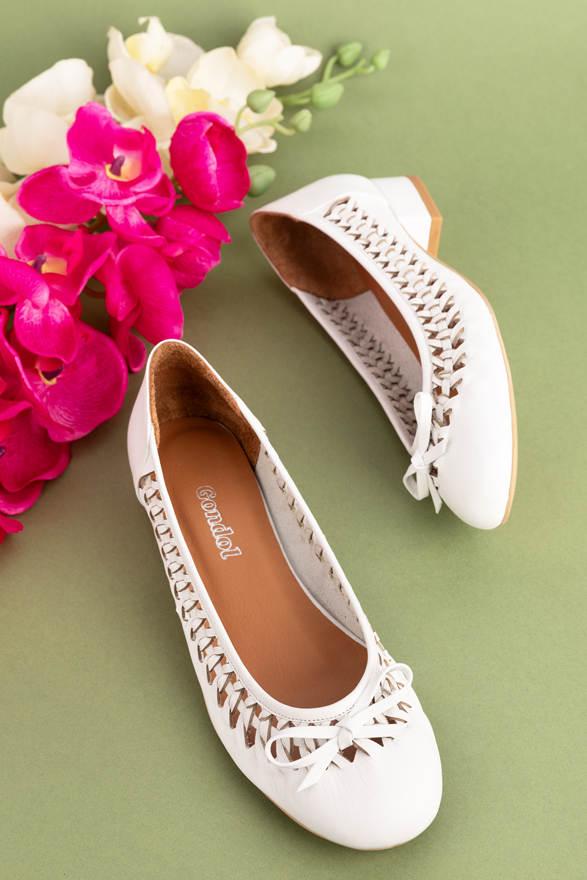 Gondol Kadın Hakiki Deri Günlük Kısa Topuklu Babet ss.2024 - Görsel 7