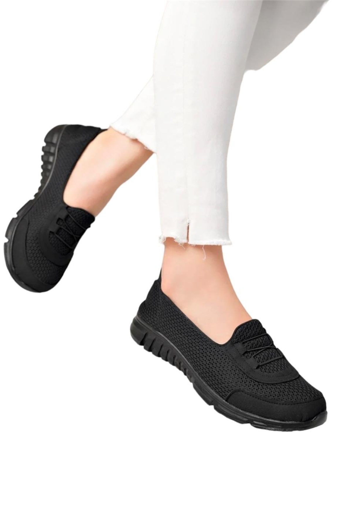 Ortopedik Kadın Yürüyüş Ayakkabısı SİYAH - Görsel 2