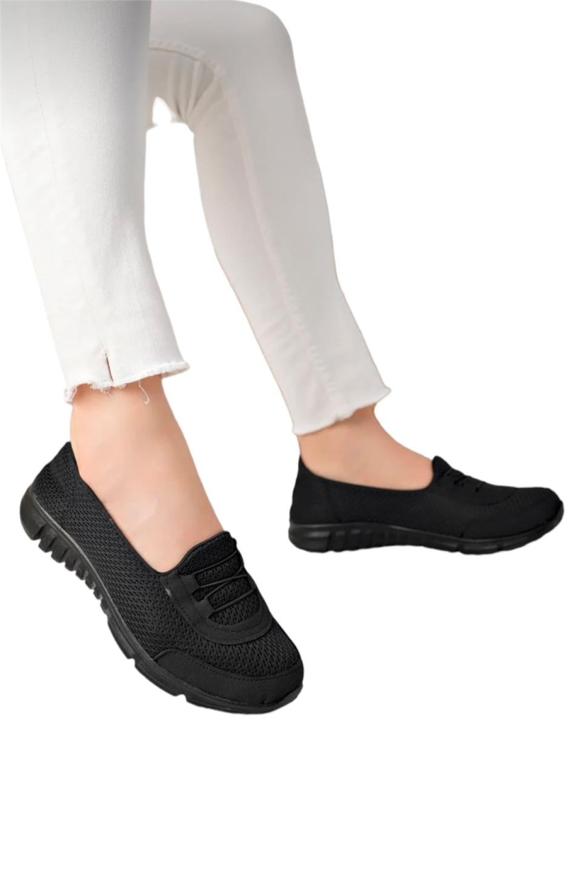 Ortopedik Kadın Yürüyüş Ayakkabısı SİYAH - Görsel 4