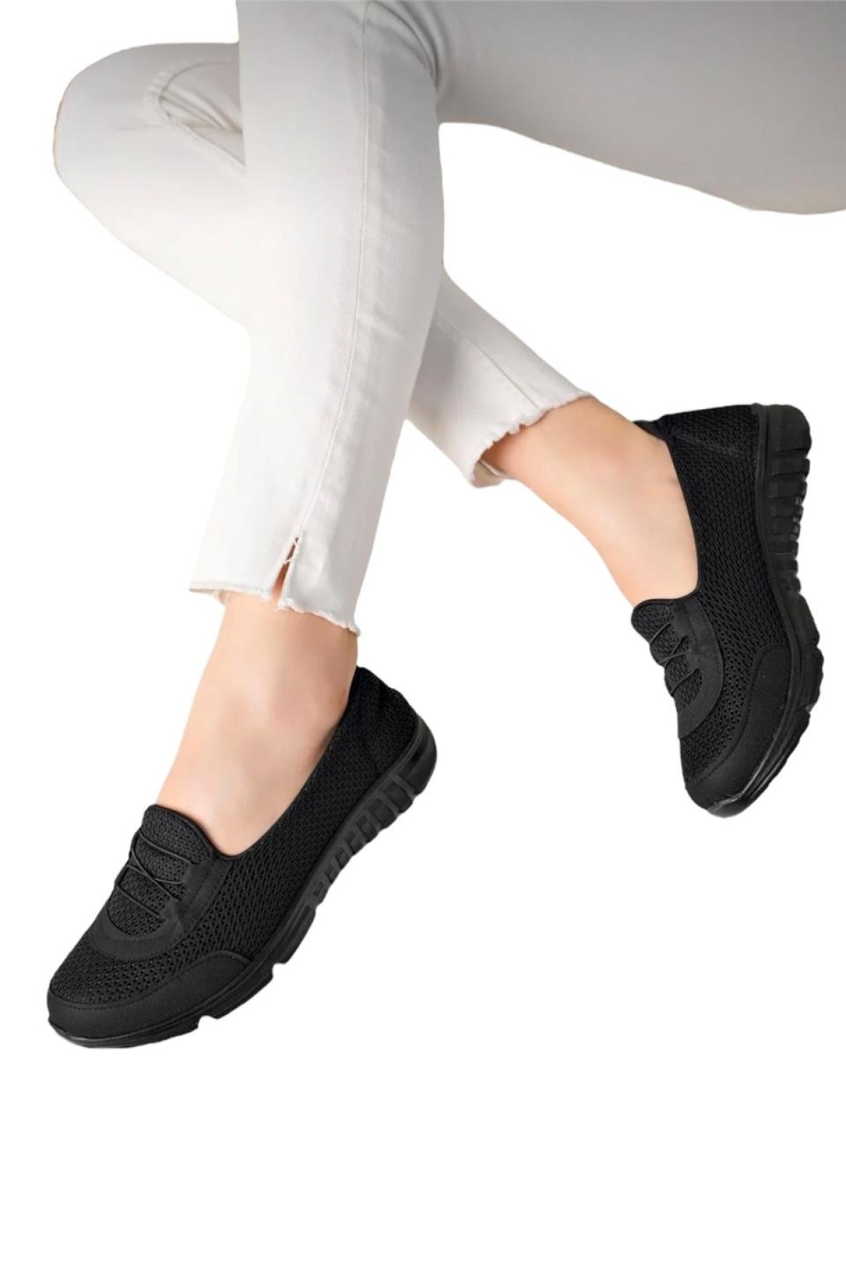 Ortopedik Kadın Yürüyüş Ayakkabısı SİYAH - Görsel 6
