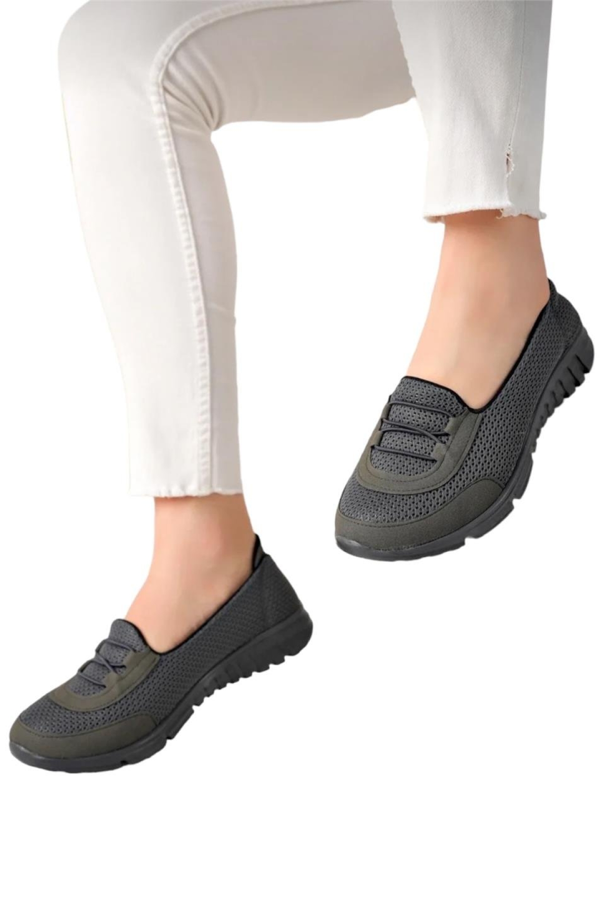 Ortopedik Kadın Yürüyüş Ayakkabısı FÜME - Görsel 3