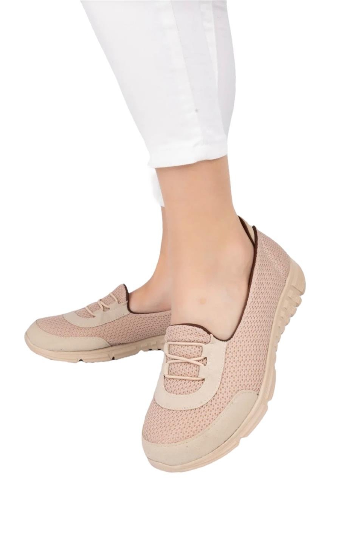Ortopedik Kadın Yürüyüş Ayakkabısı BEJ - Görsel 3
